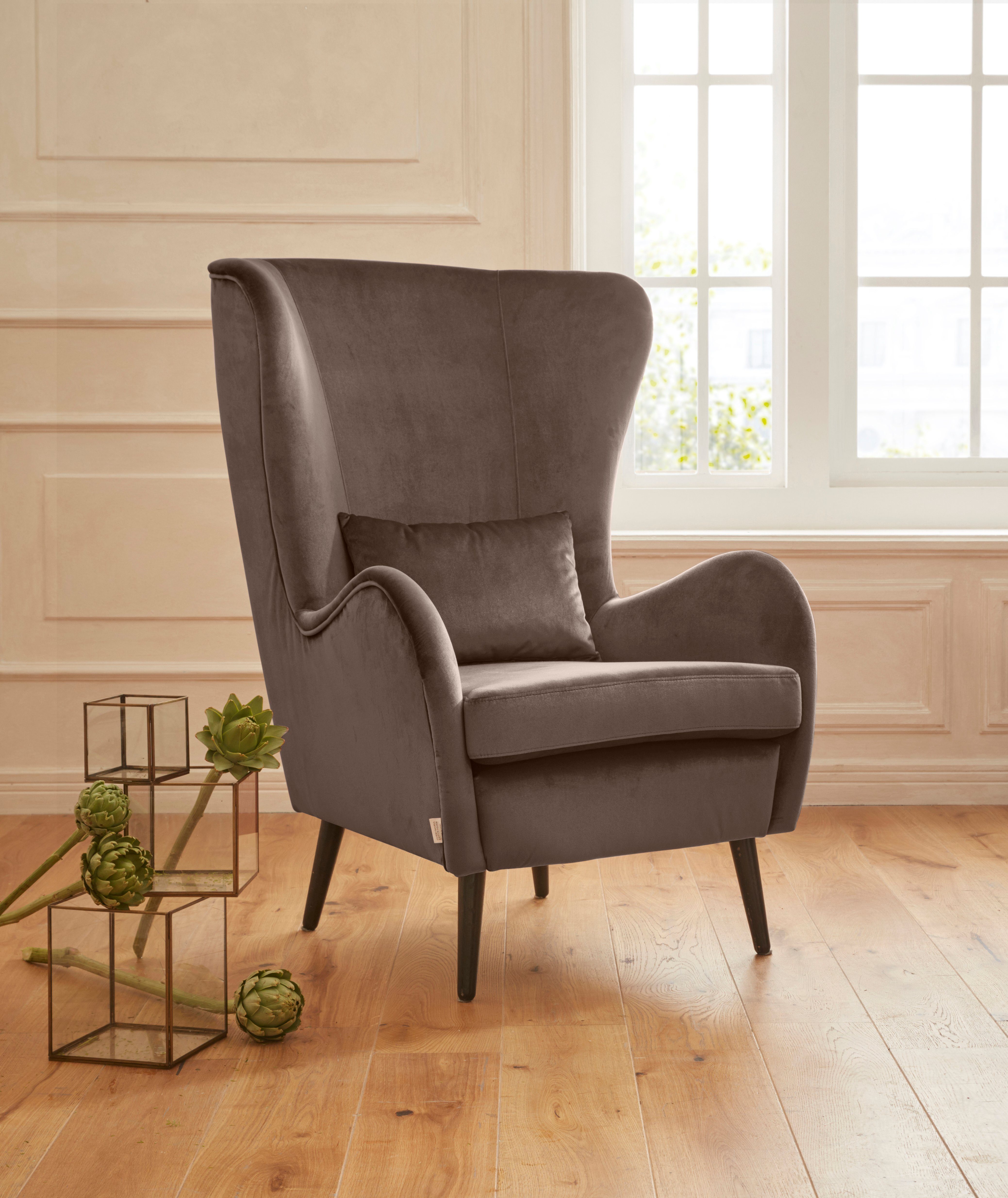 Home affaire Fauteuil Sallito, oorfauteuil, TV-stoel voor woonkamer, ook in velours cord