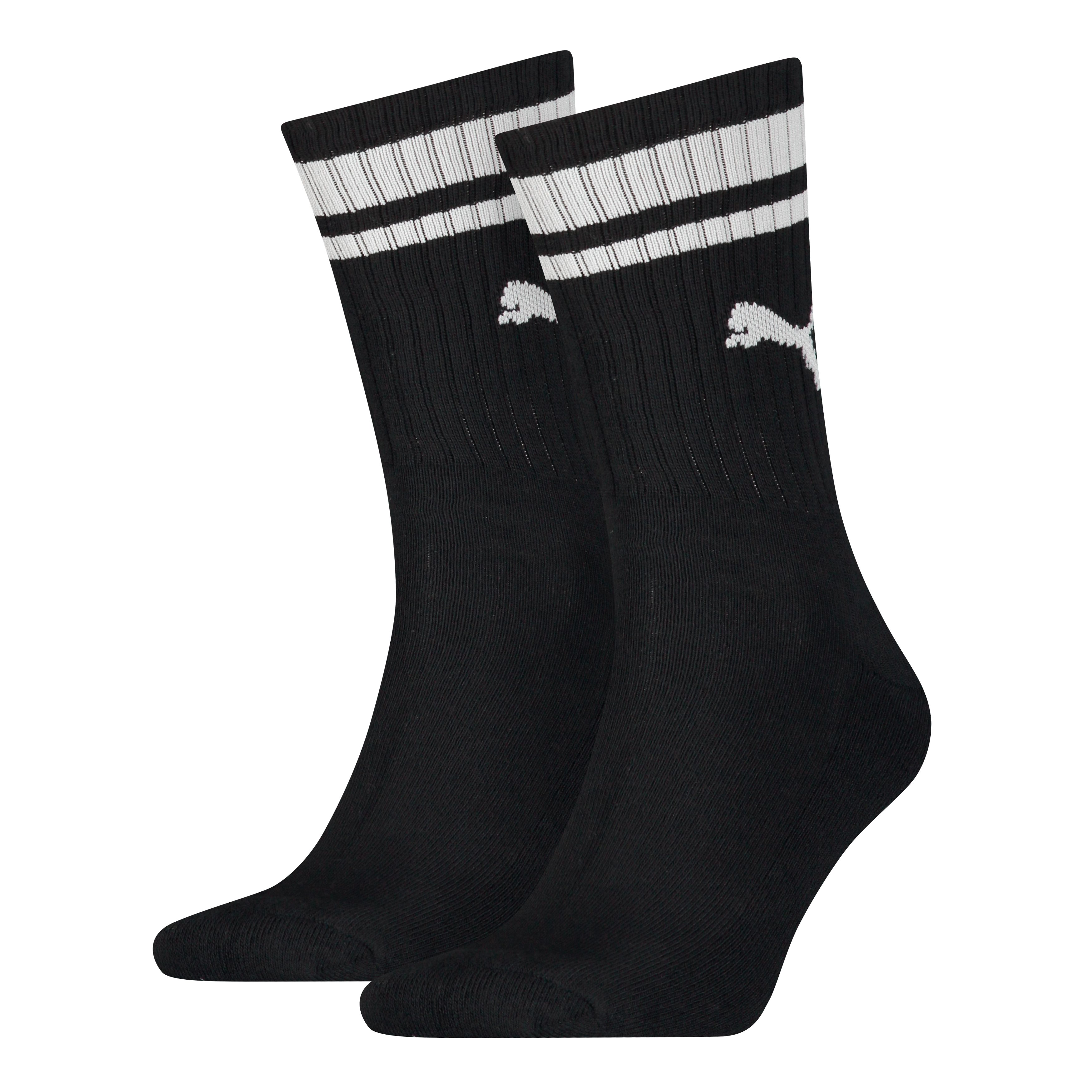 PUMA Sokken PUMA UNISEX HERITAGE CREW SOCK (2 paar) jongens sokken maat 43-46 zwart