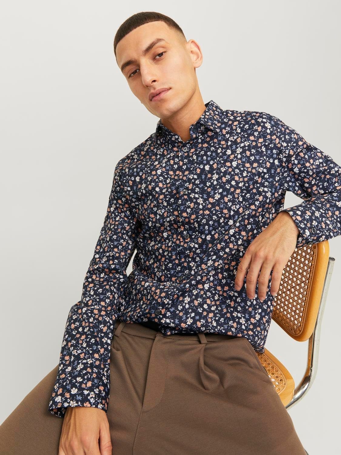 Jack & Jones Overhemd met lange mouwen JPRBLANORDIC PRINT SHIRT L/S SN