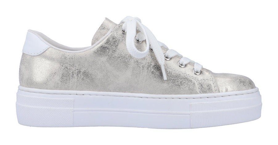 Rieker Sneakers vrijetijdsschoen, lage schoen, veterschoen met plateauzool