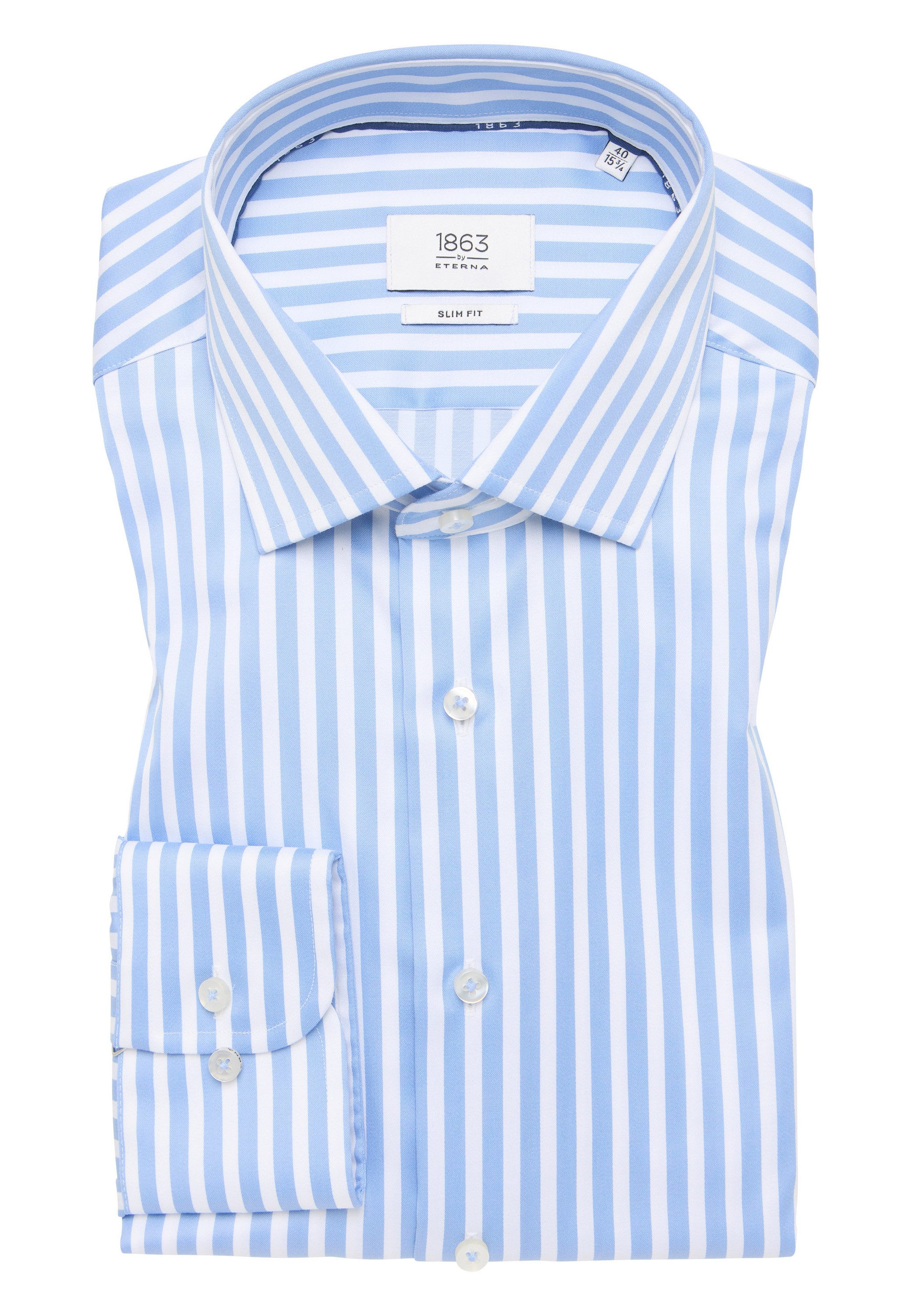 Eterna Overhemd met lange mouwen Slim fit NON IRON (strijkvrij)