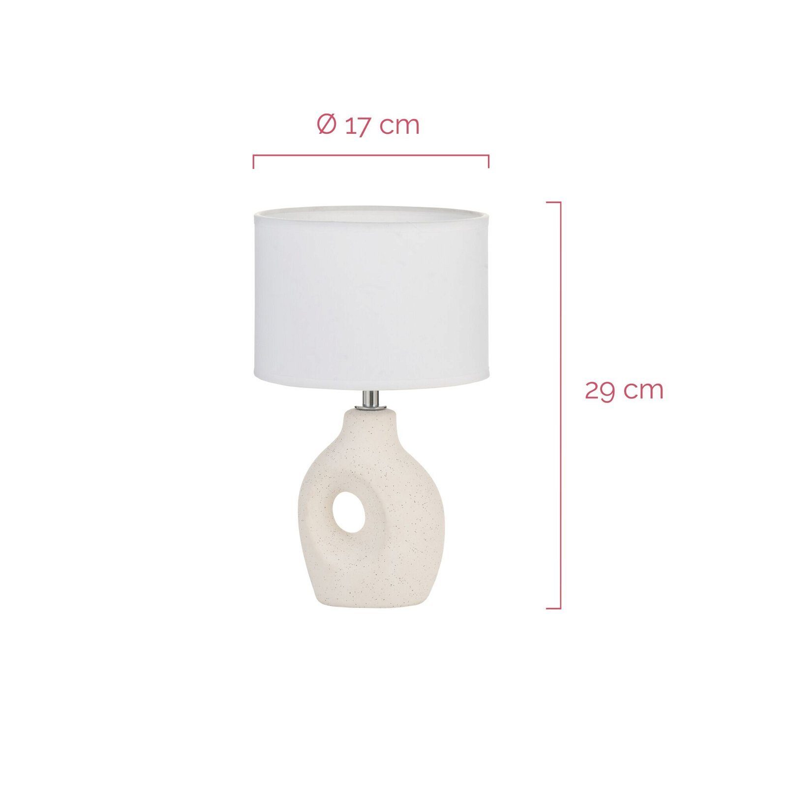 Pauleen Tafellamp Pure Crush max20W wit/beige 230V stof/keramiek