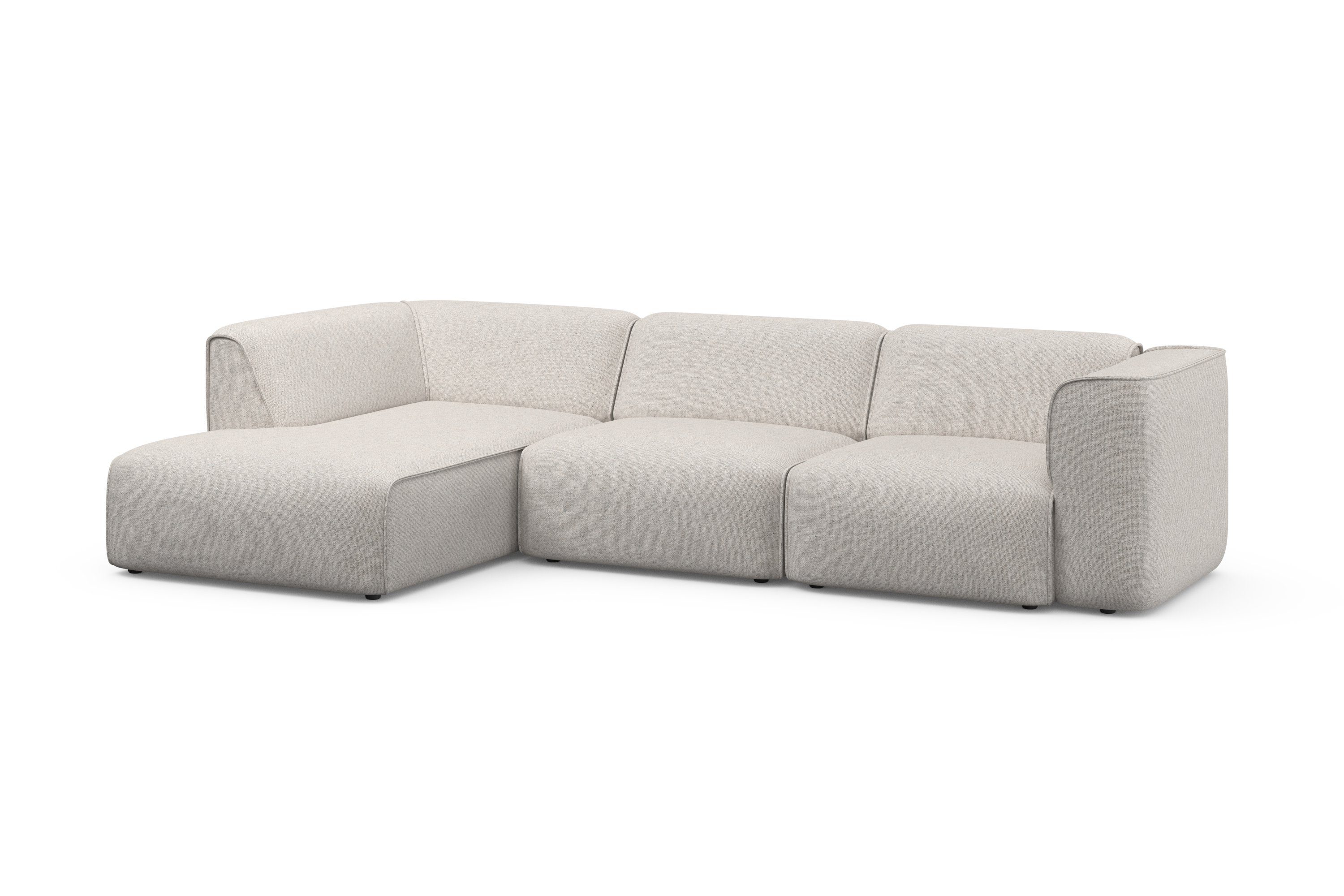 RAUM.ID Hoekbank Merid L-vorm, altijd uitbreidbaar met modules, B/D/H: 295/162/70 cm