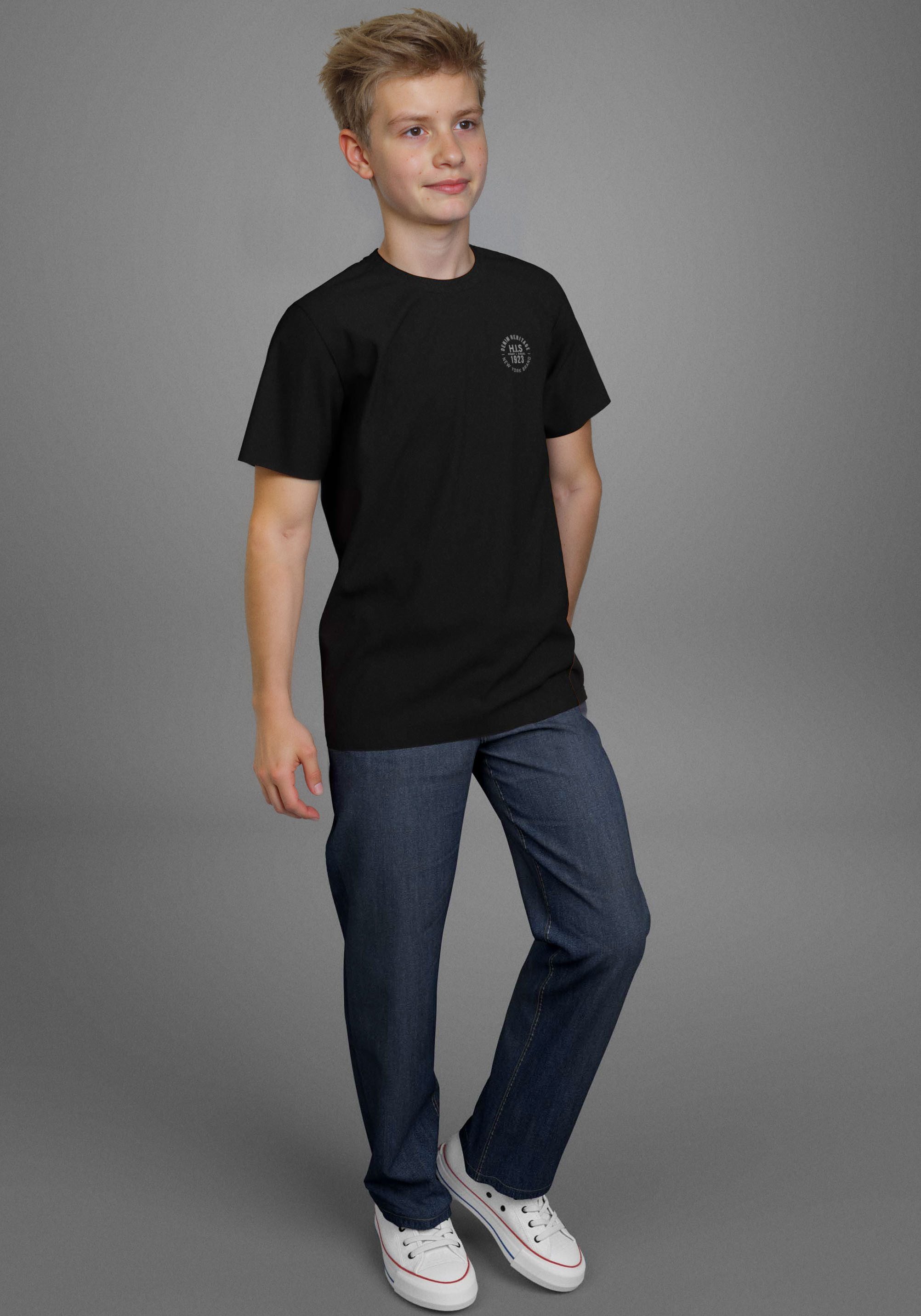 H.I.S T-shirt 2 T-shirts met logo-opdruk (set, 2-delig)