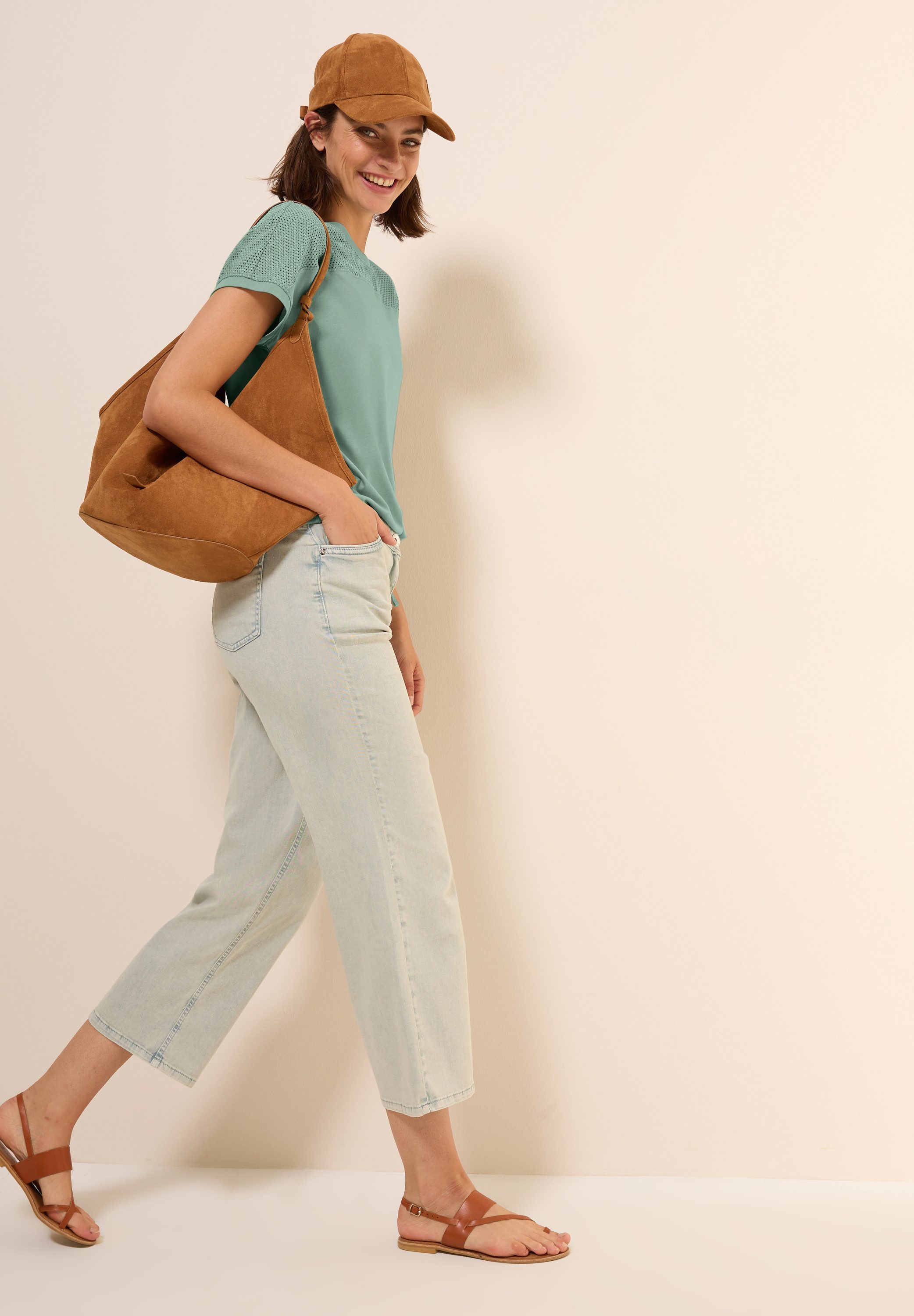 Cecil T-shirt met meshdetail
