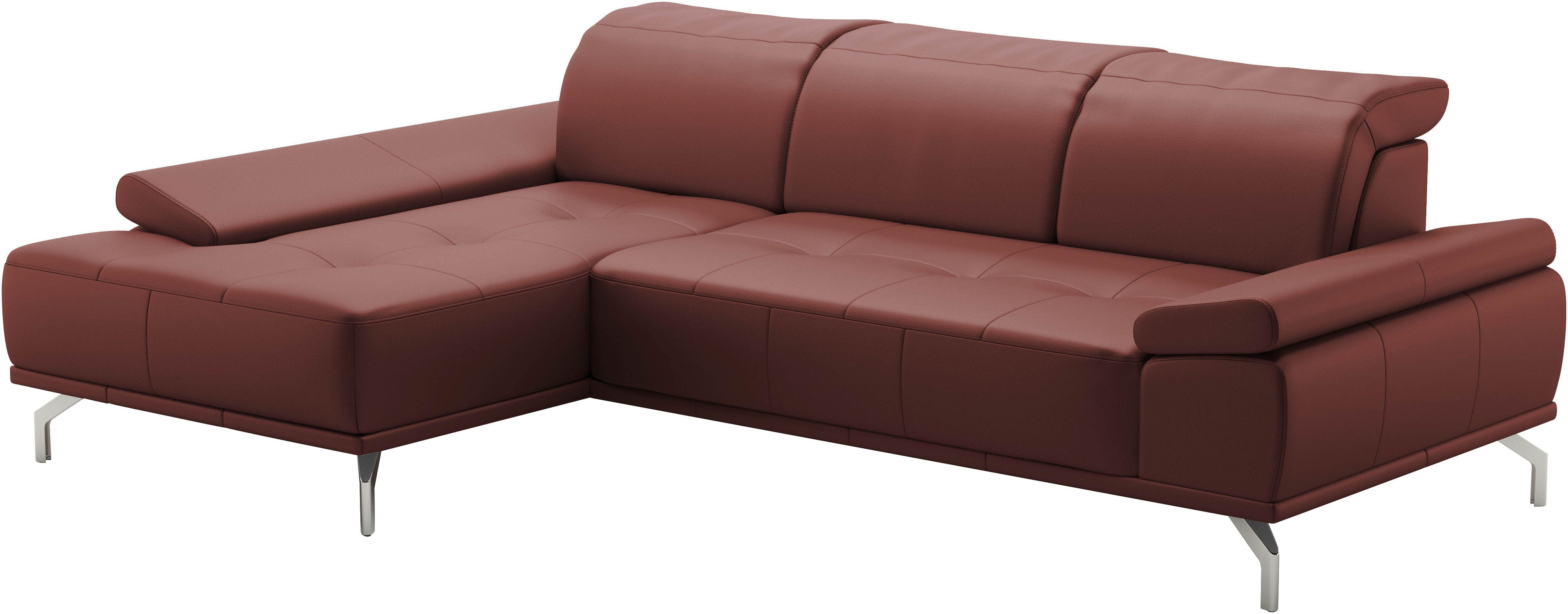 Places of Style Hoekbank Caluna Incl. zitdiepteverstelling, optioneel met hoofd- en armleuningverstelling