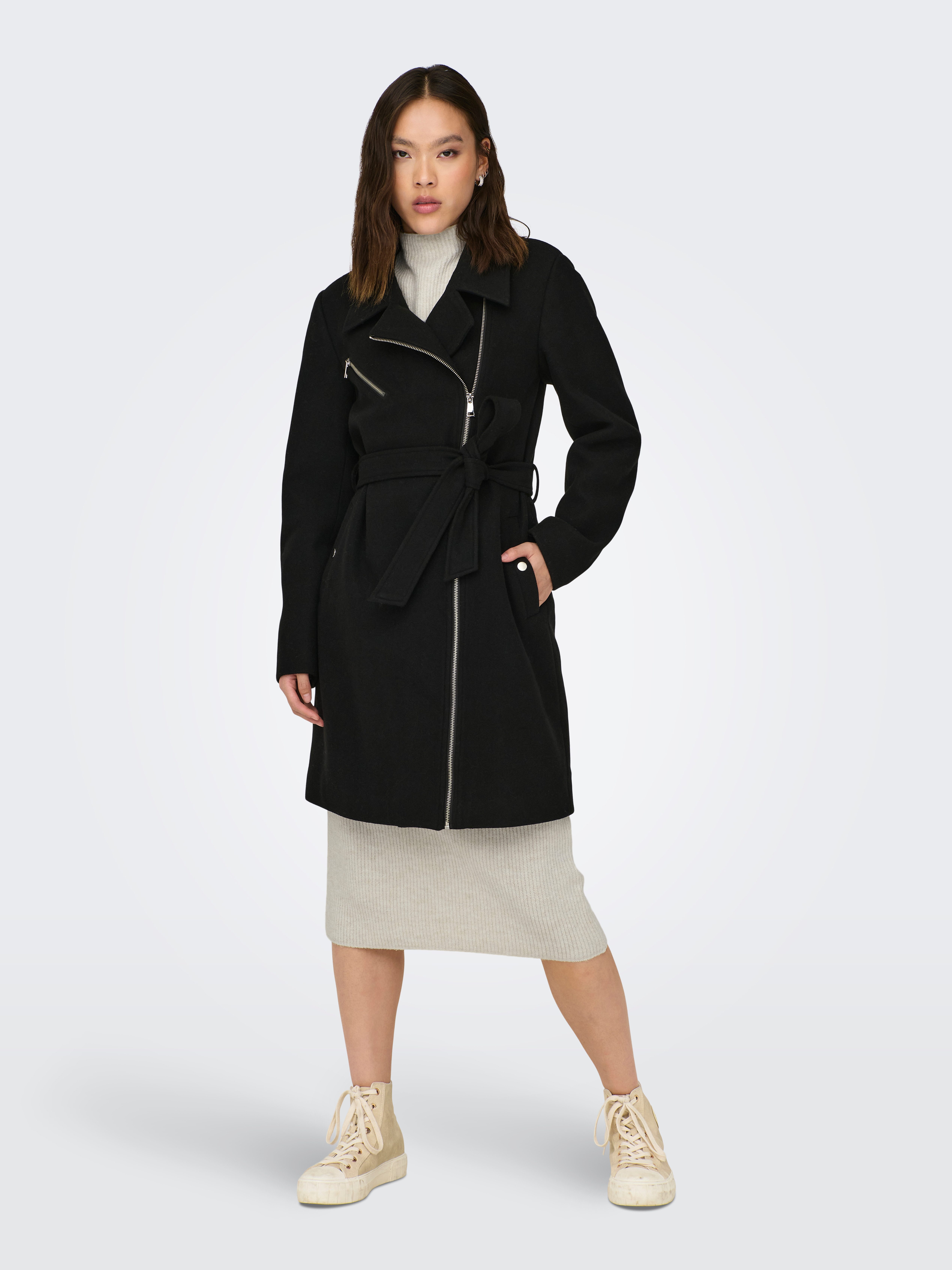 Only Korte jas ONLEMILY ZIP BIKER COAT OTW