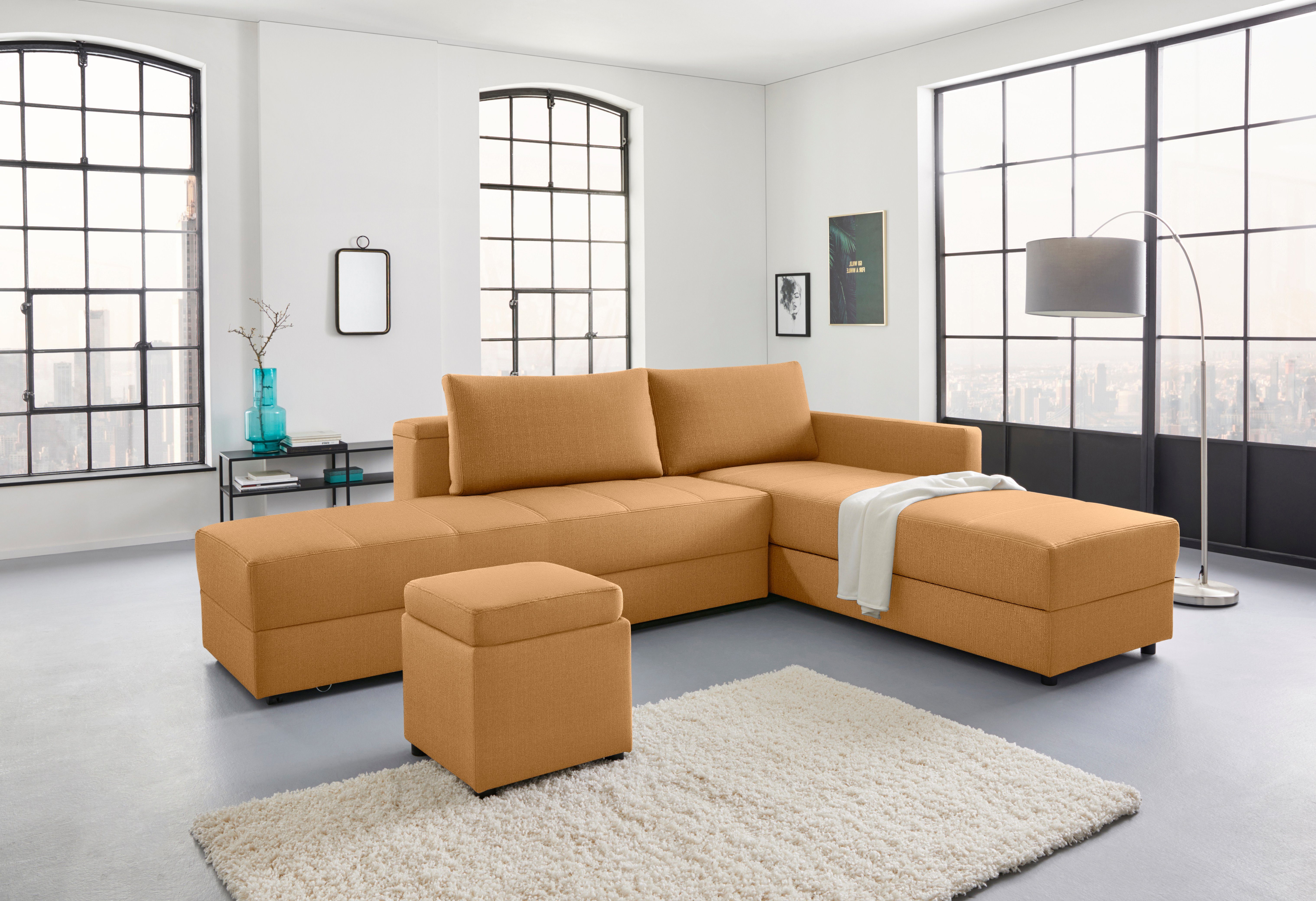 LOOKS BY WOLFGANG JOOP Hoekbank LooksIII L-vorm door draaifunctie tot bed verwisselbaar, inclusief opbergvak
