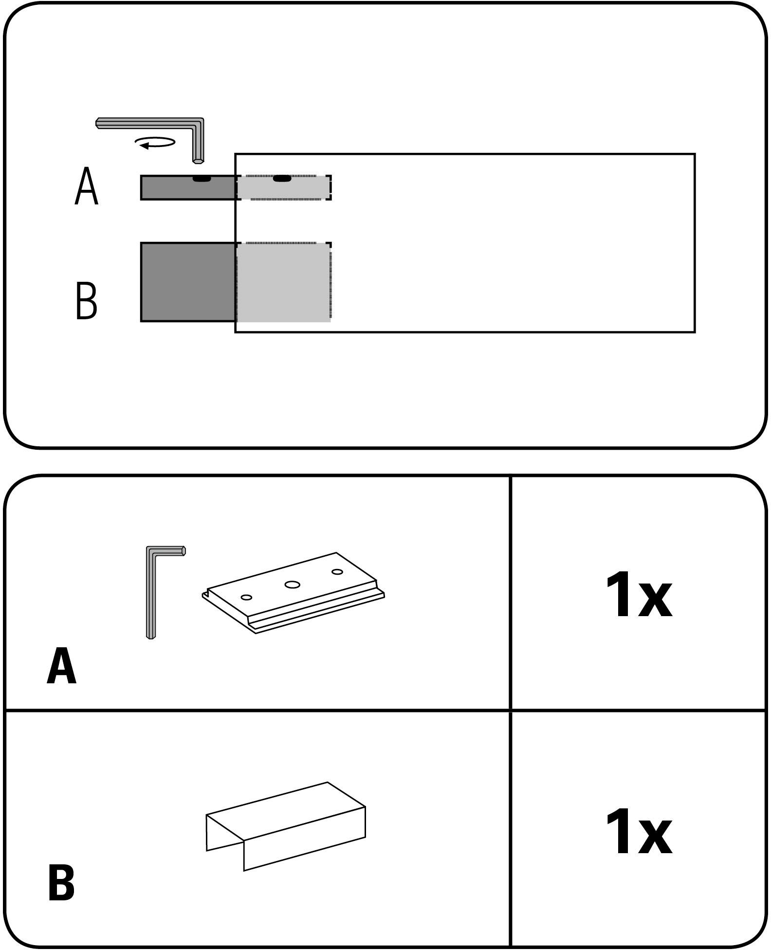 GARDINIA Railverbinder voor gordijnrails Luna Serie aluminium-VHS set Luna (1 stuk)