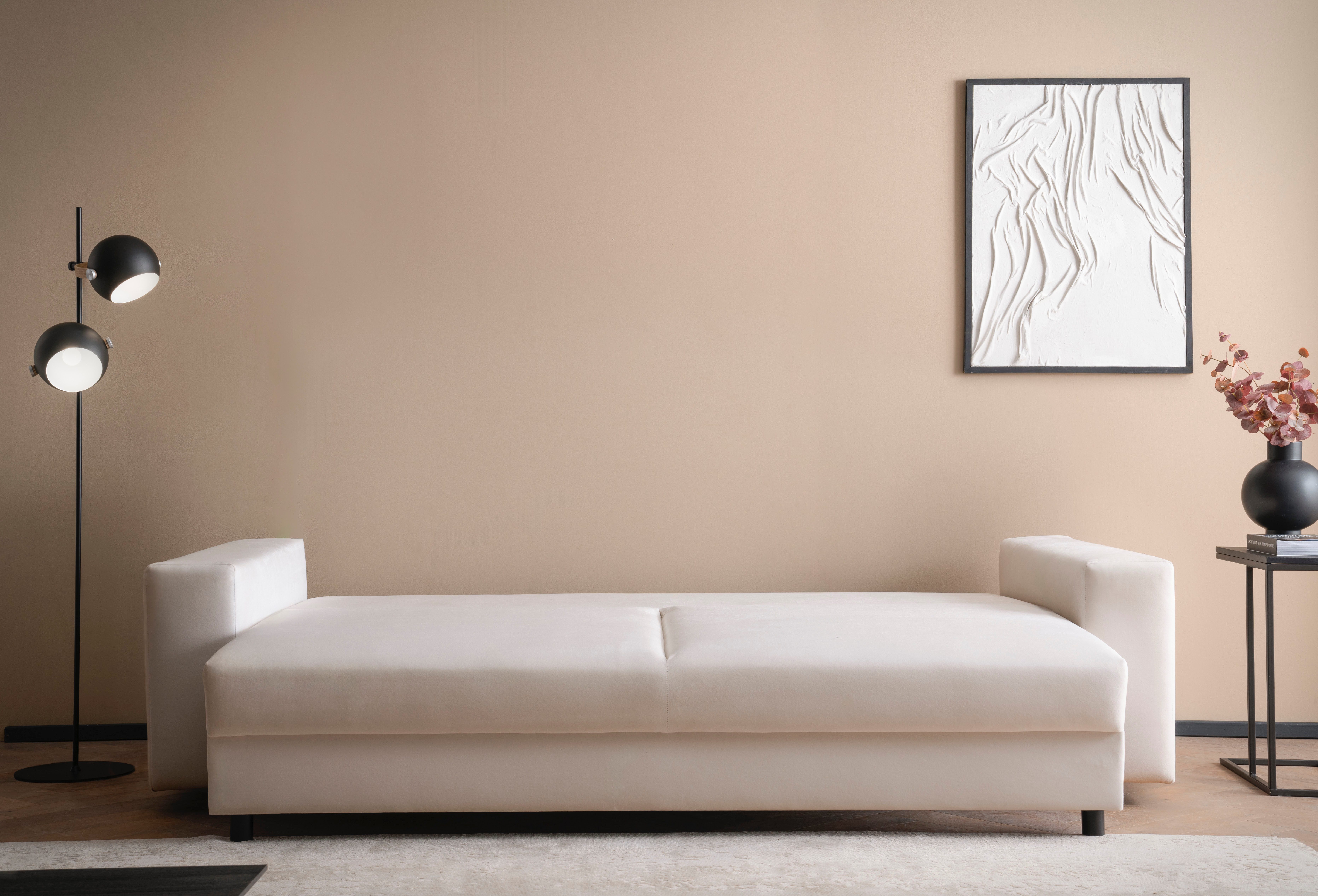 LeGer Home by Lena Gercke Slaapbank Imoga, kussen met slaapfunctie, 3-zits bank, bank met bedlade in moderne kleuren en stoffen, bedfunctie, ligoppervlak: 200x150 cm