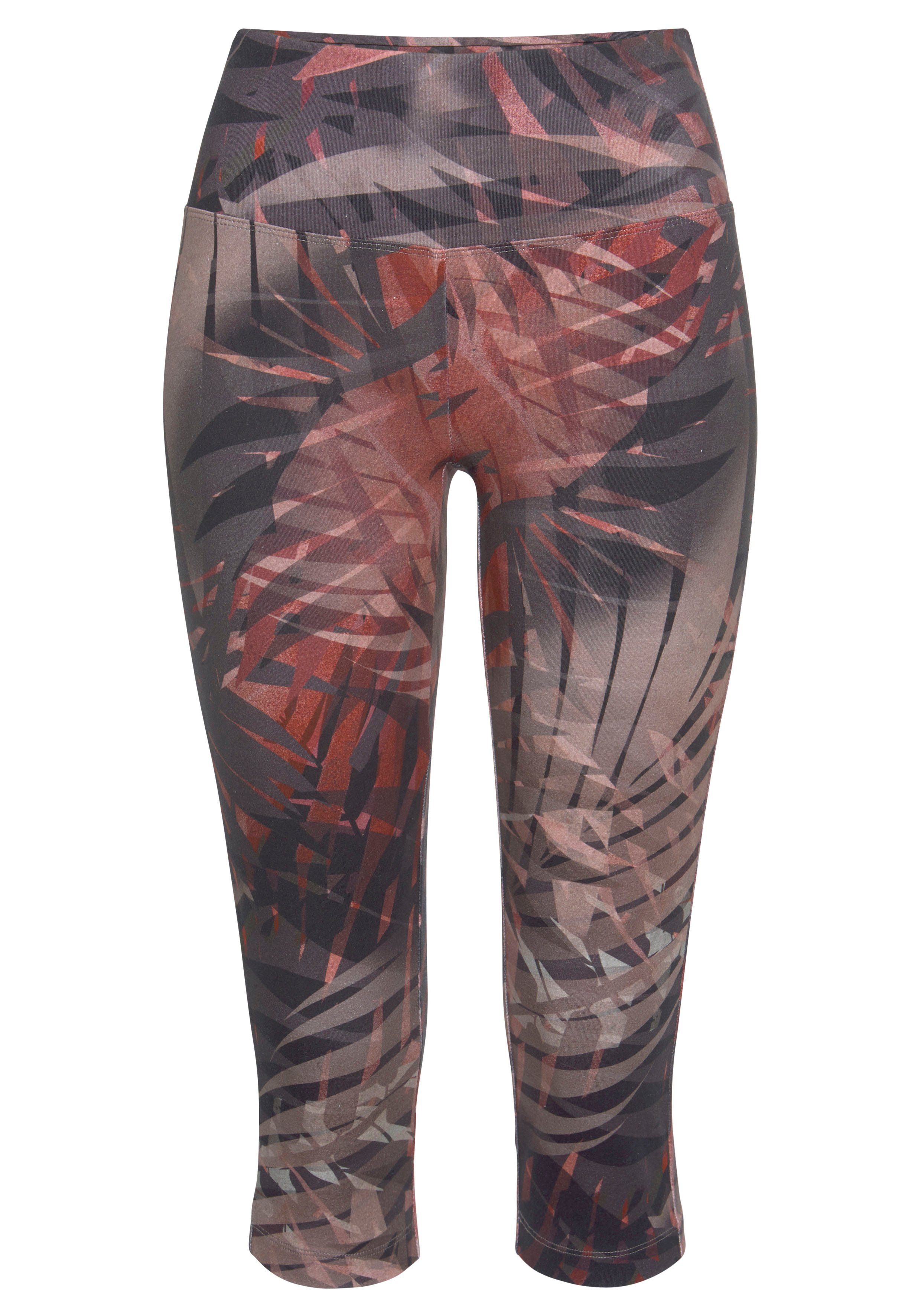 active by Lascana Caprilegging Tropical met abstracte palmenprint