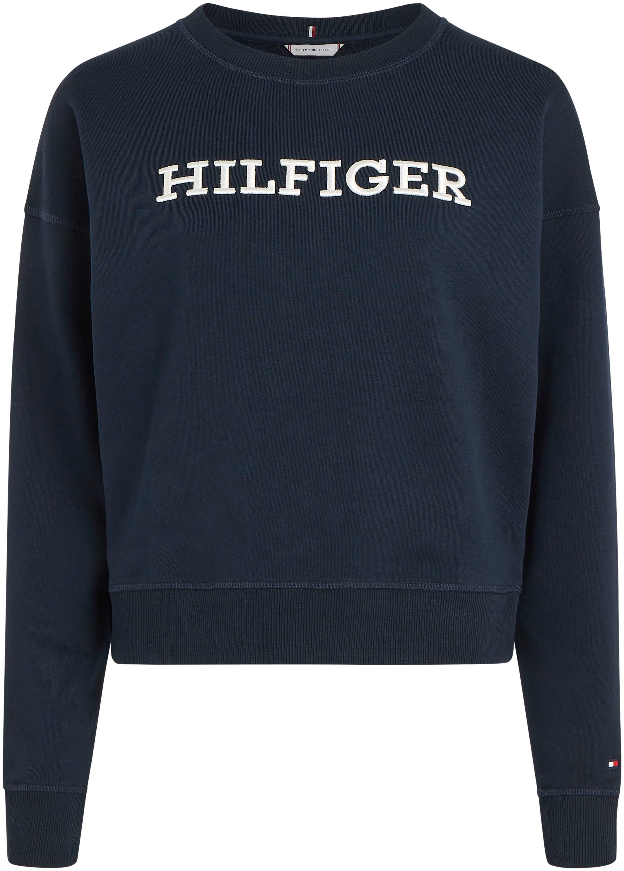 Tommy Hilfiger Sweatshirt REG MONOTYPE EMB SWEATSHIRT met opvallend geborduurd hilfiger-logo