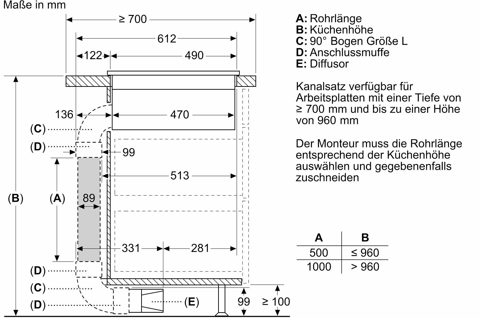 BOSCH Kookplaat met afzuigkap PVQ711H26E