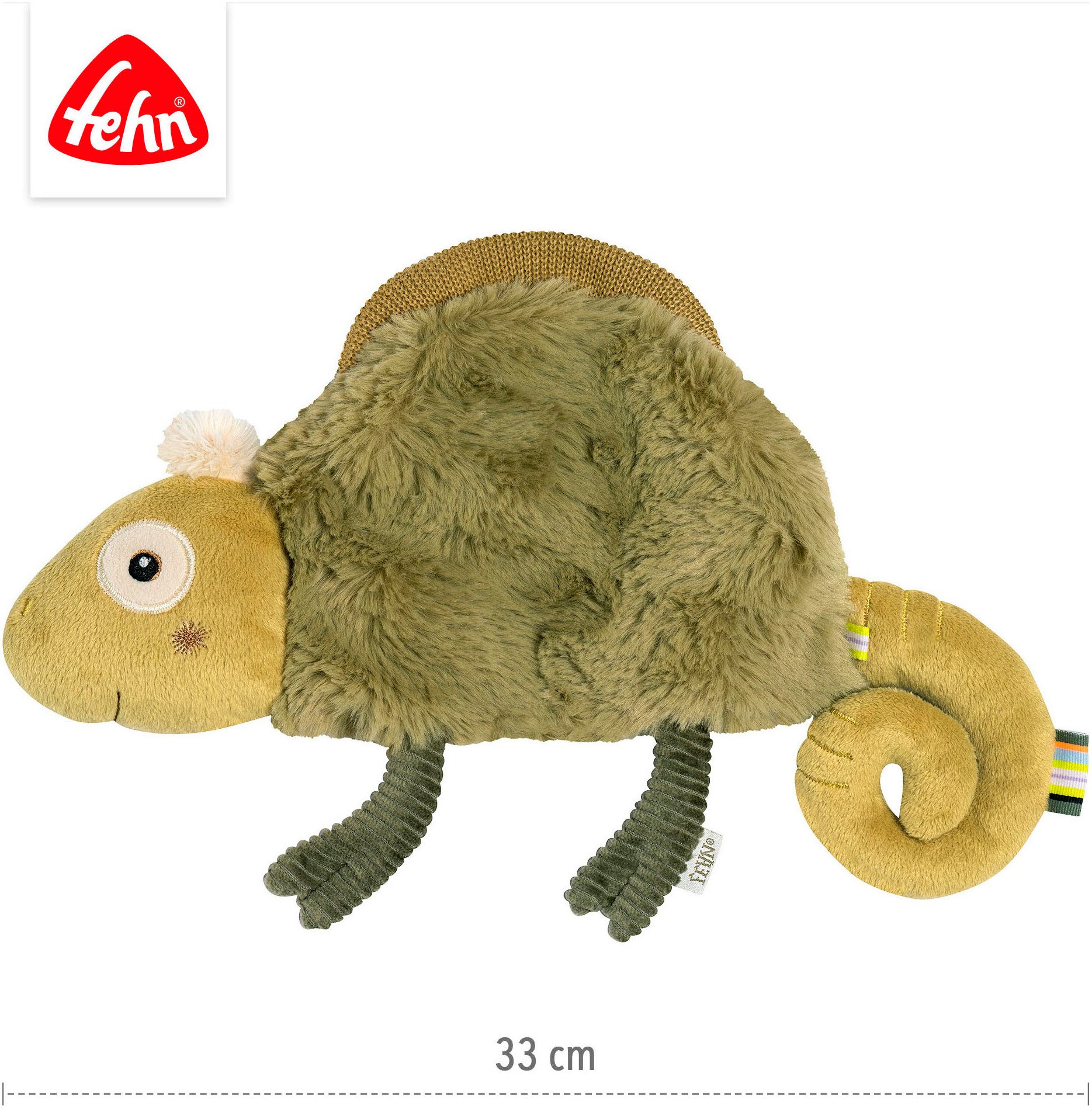 Fehn Knuffeldoekje Lazy, Crazy & Pink, Knuffeldoekje Kameleon