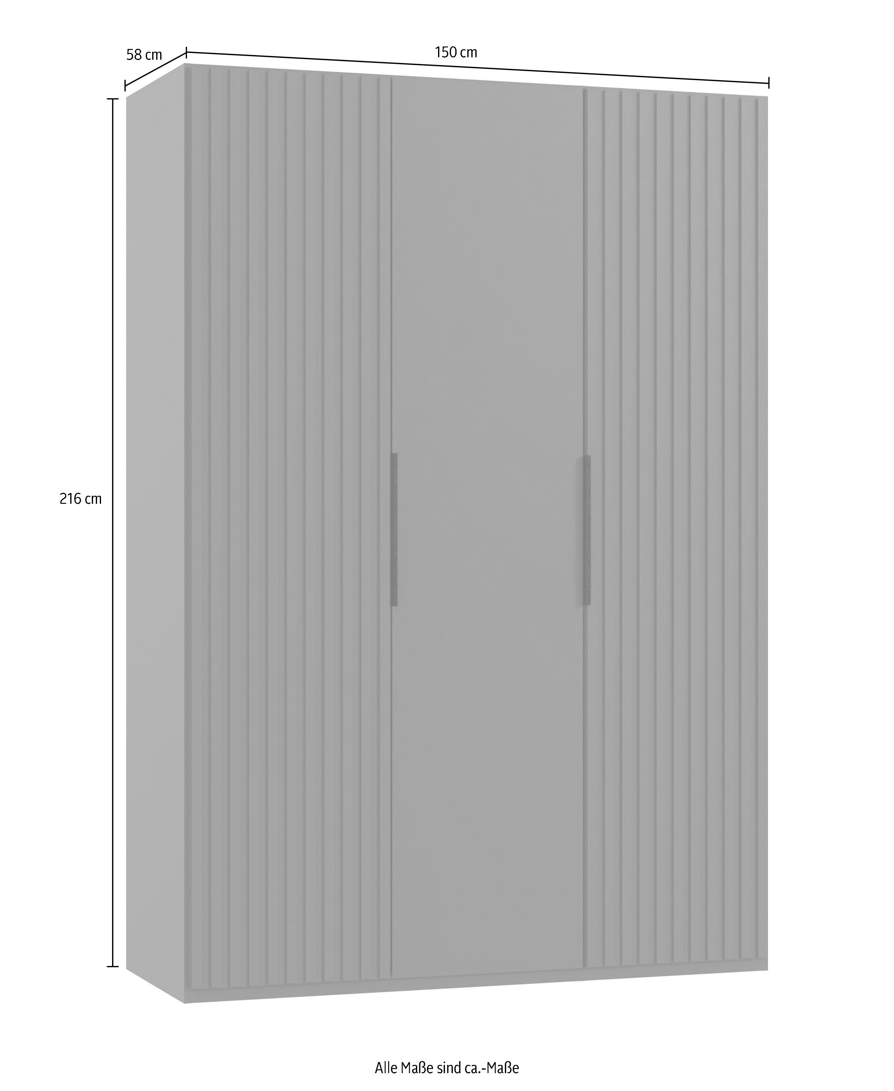 Wimex Draaideurkast Andorra by fresh to go Met 3D-stroken voor akoestische paneel-look