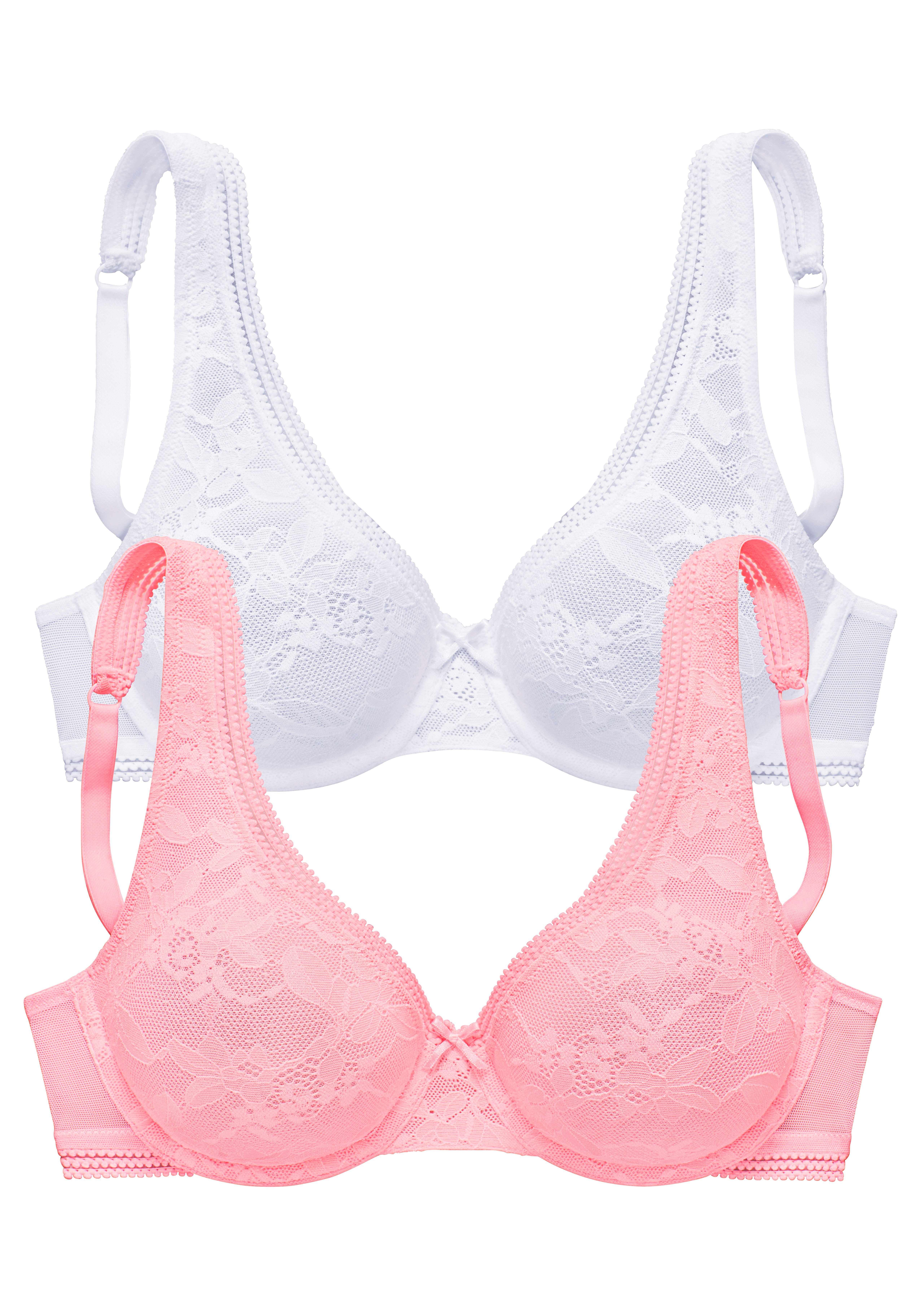 Petite fleur T-shirt-bh met beugel in voordelige dubbele verpakking (Set van 2)
