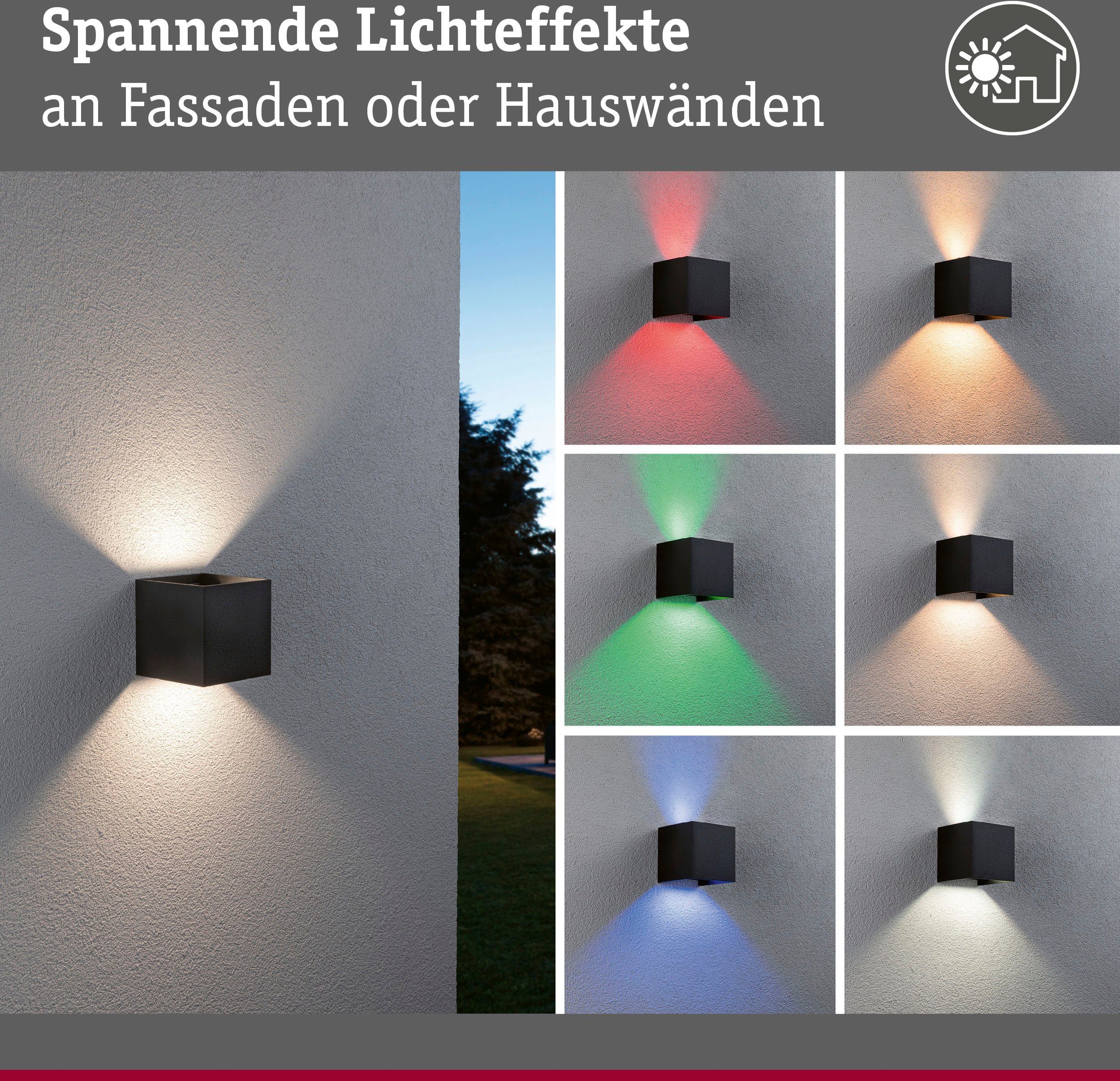 Paulmann Led-wandlamp voor buiten Buiten 230V Cybo RGBW Zigbee 2000-6500K Antraciet (1 stuk)