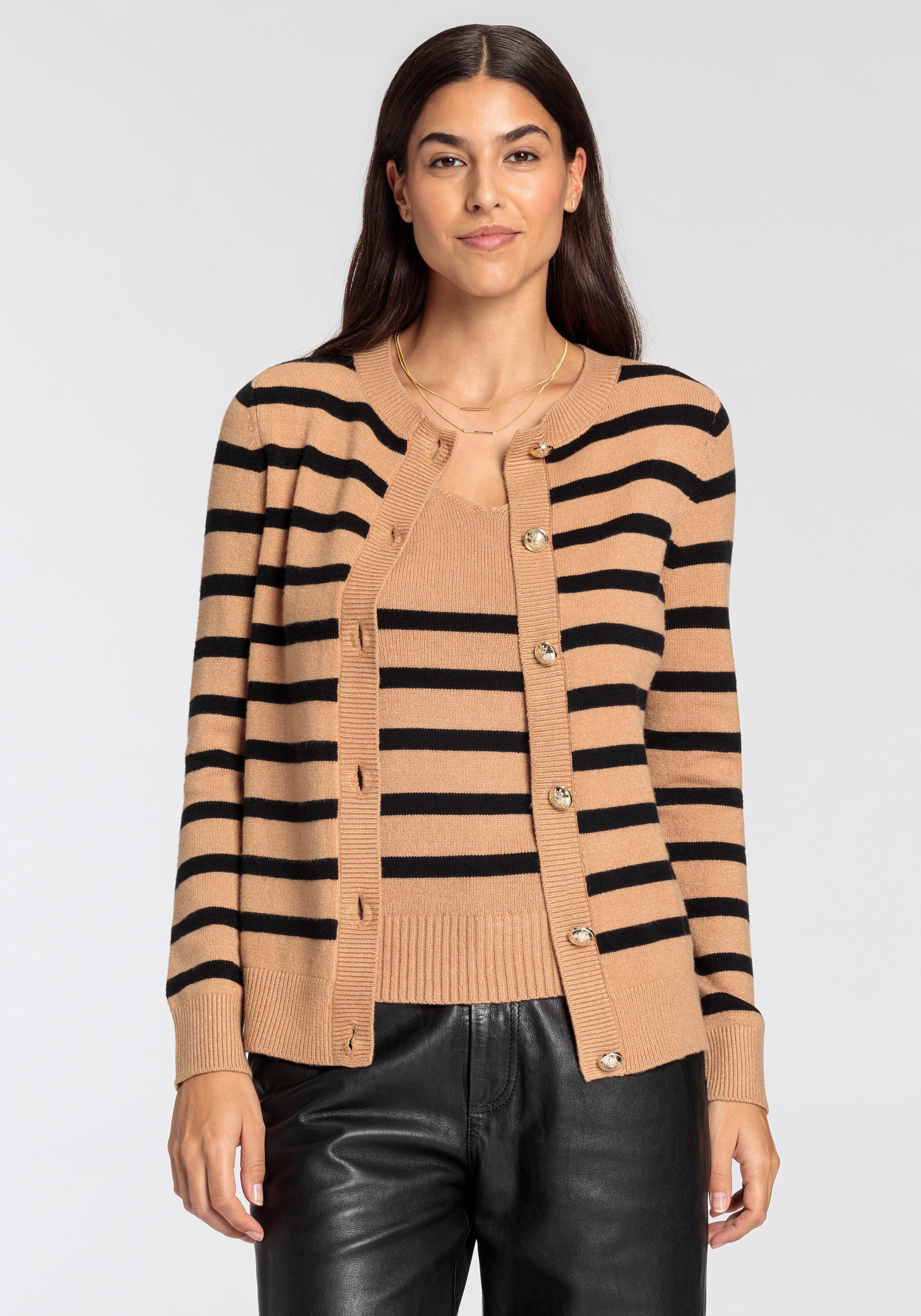HECHTER PARIS Vest met contraststrepen - nieuwe collectie