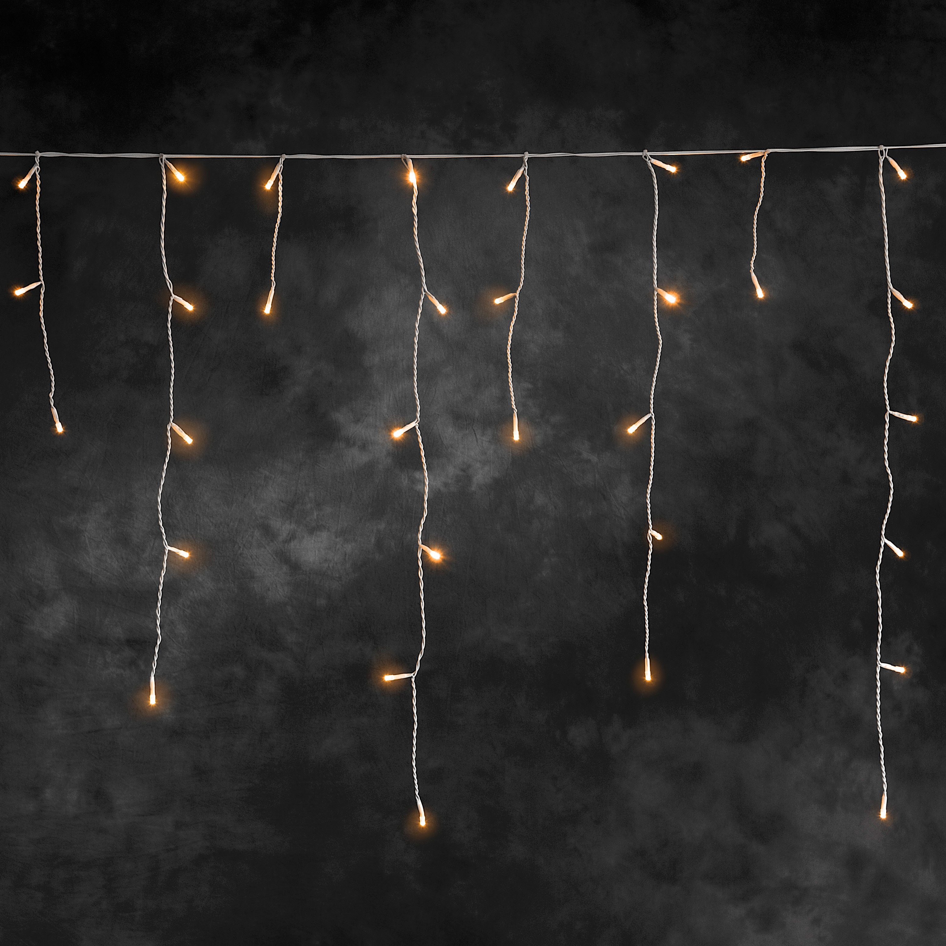 KONSTSMIDE Led-lichtgordijn Kerstversiering buiten Led ijsregen lichtgordijn, 200 amberkleurige dioden (1 stuk)