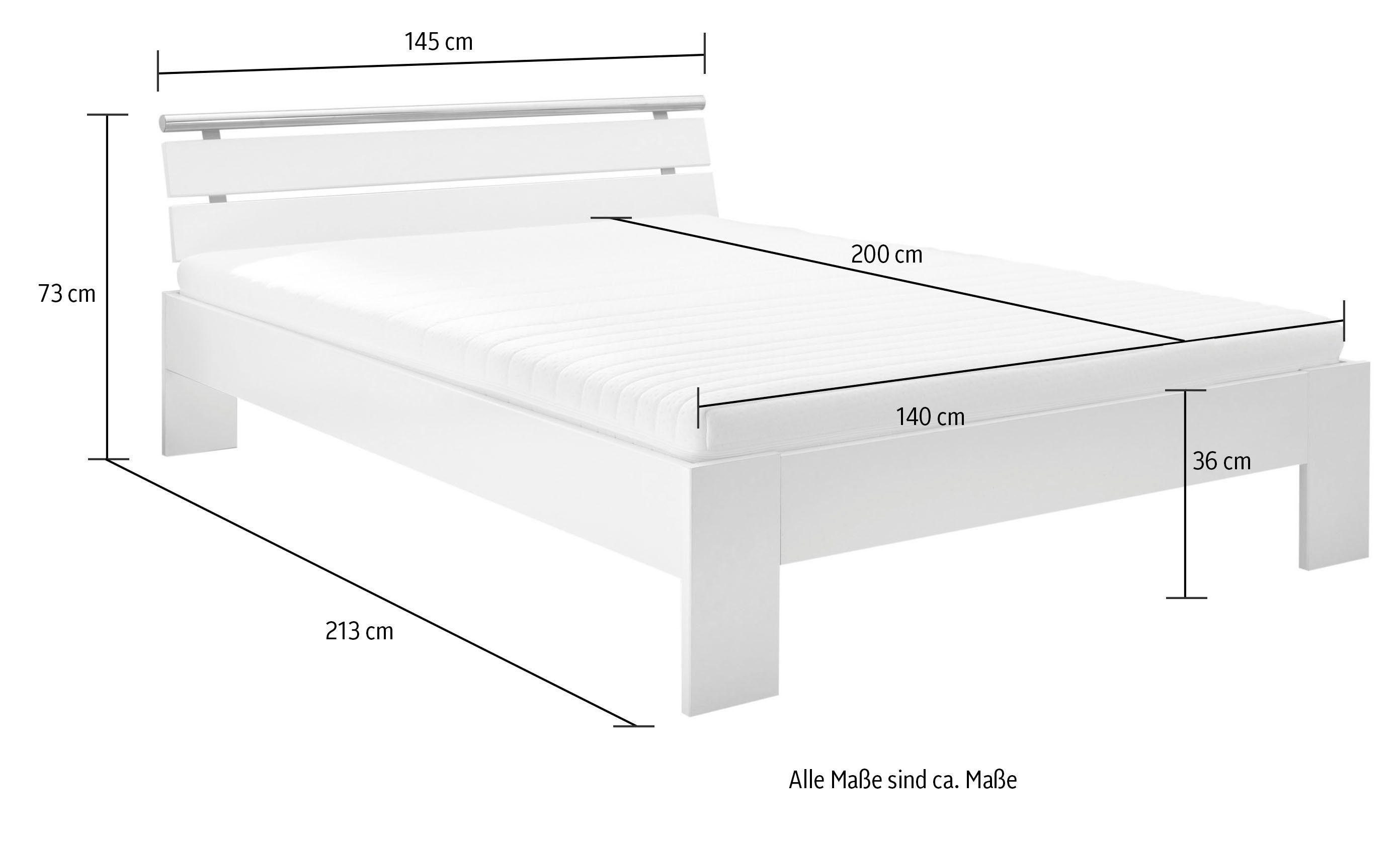 Schlafkontor Futonbed Nizza Breedte 140 cm, met XXL draagvermogen tot 200 kg