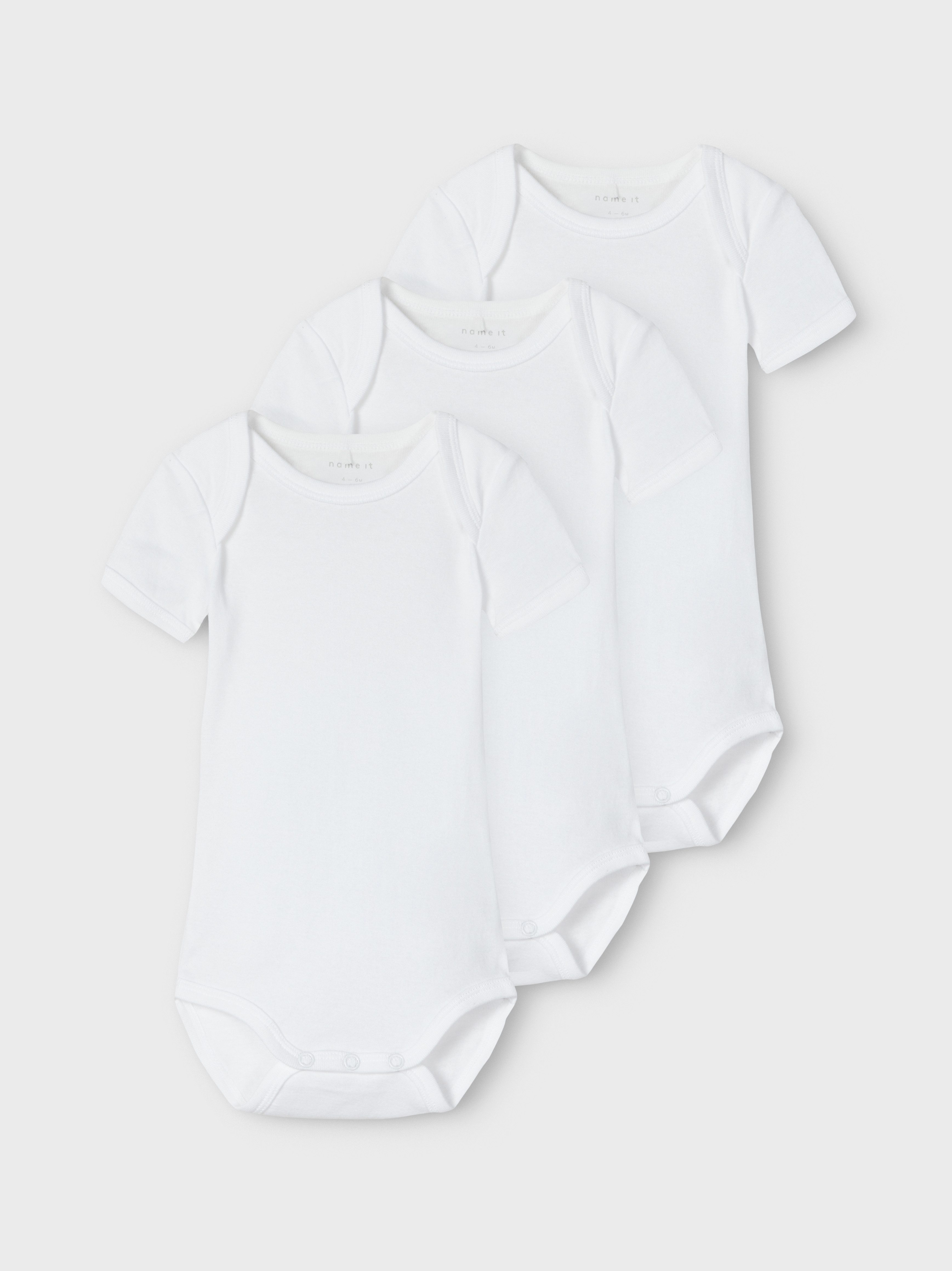 Name It Body NBNBODY 3P SS SOLID WHITE 4 NOOS (set 3-delig)