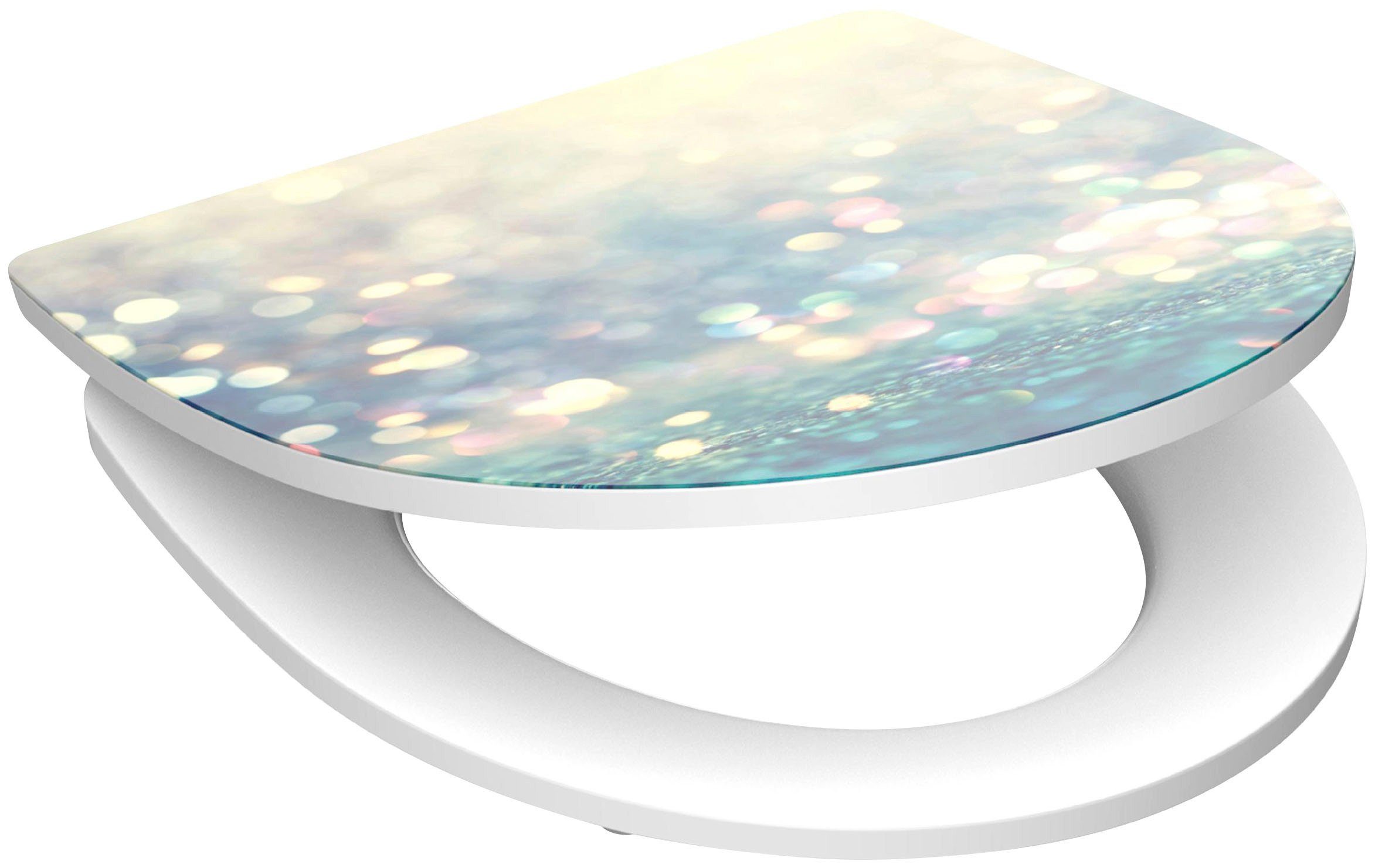 Schütte Toiletzitting Magic light Duroplast, met softclosemechanisme en snelsluiting, High gloss