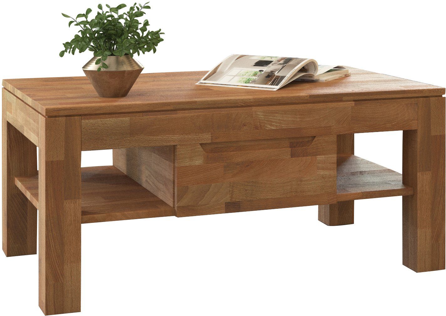 Home affaire Salontafel Namur Massief hout, met lade