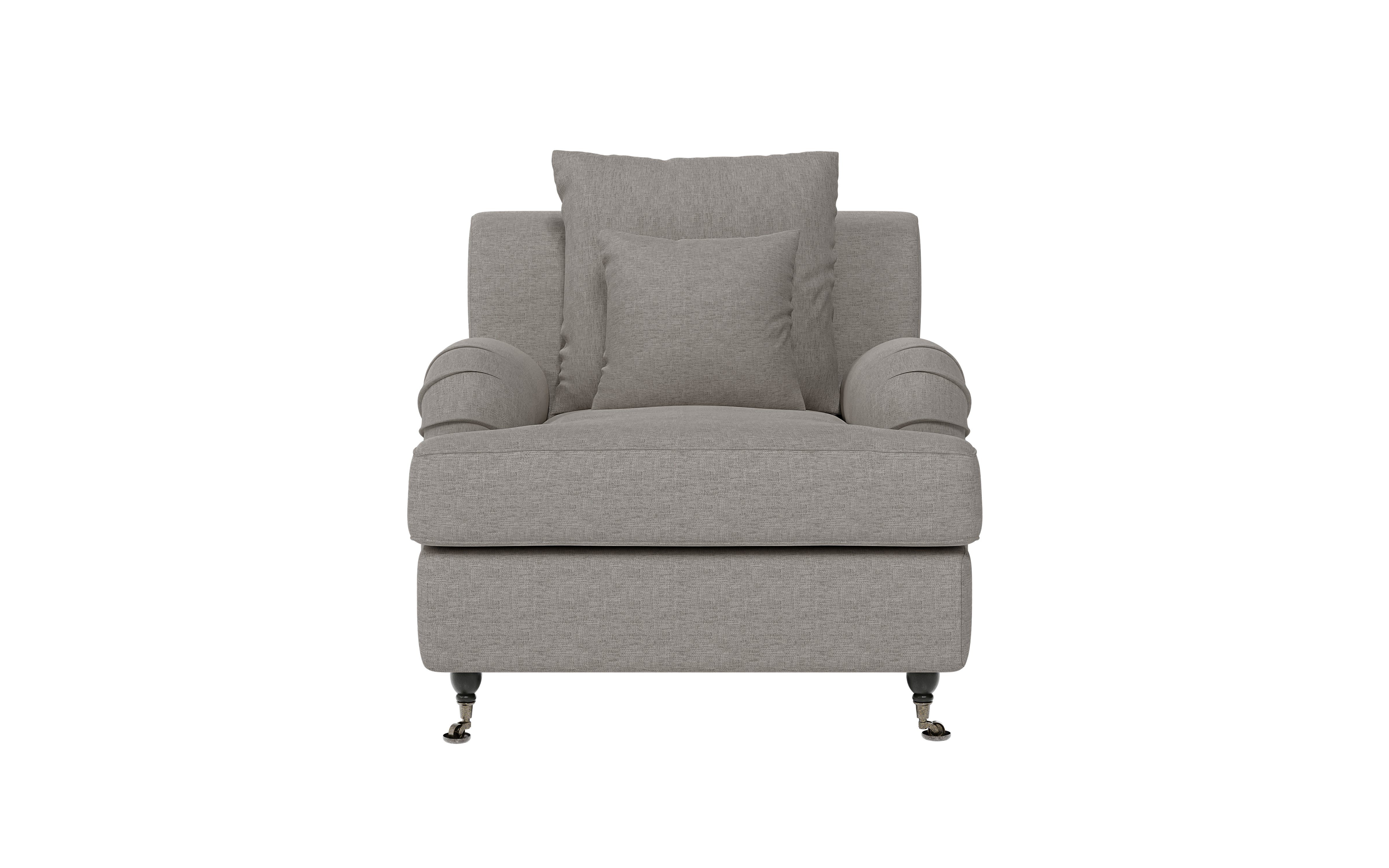 Guido Maria Kretschmer Home&Living Fauteuil NORIN twee soorten poten: voor - wieltjes, aan de achterkant - houten poten