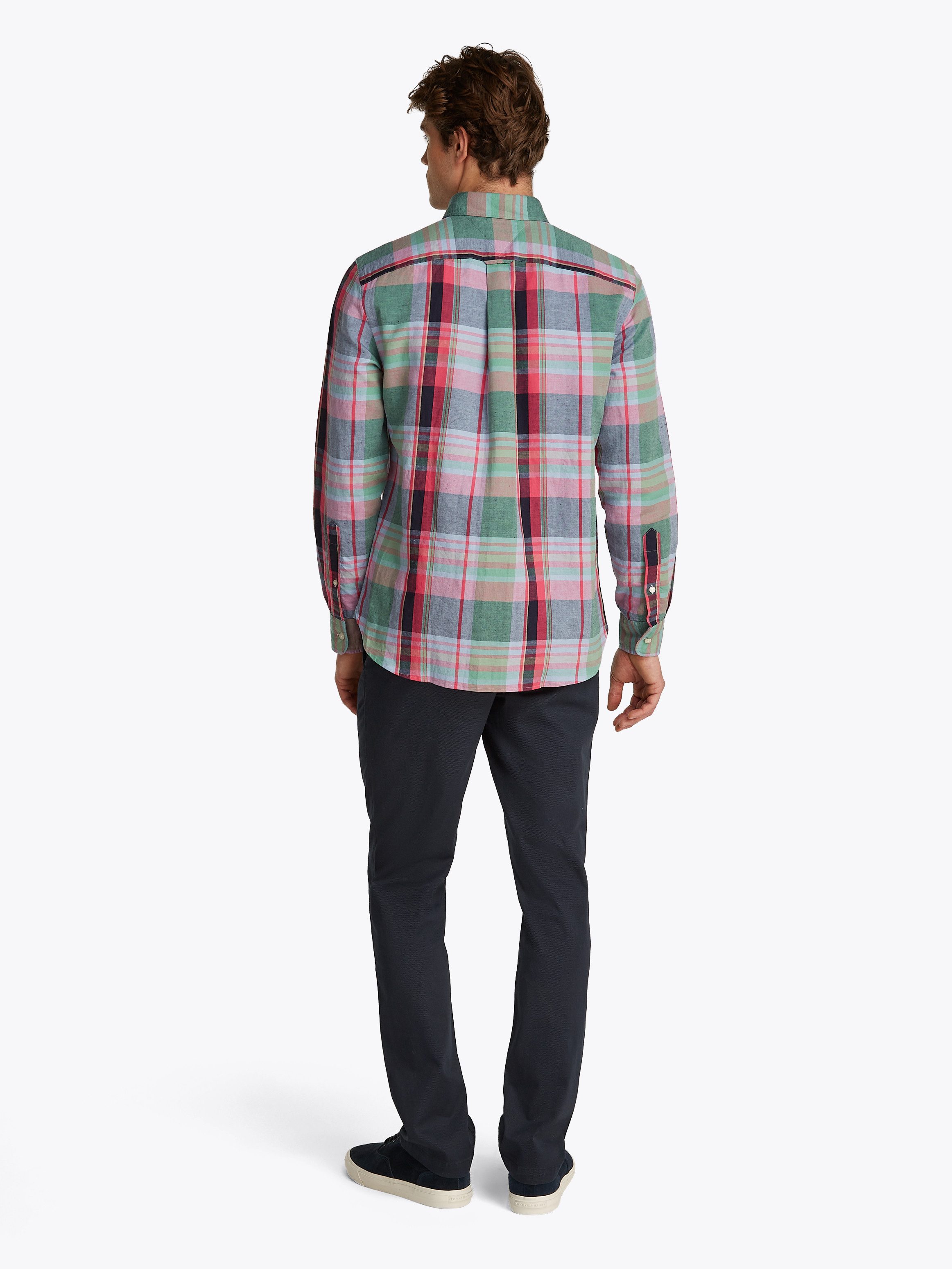 Tommy Hilfiger Overhemd met lange mouwen LINEN BLEND MADRAS CHECK
