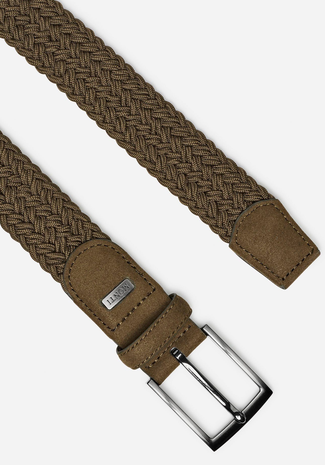 MONTI Leren riem Havanna Gevlochten riem