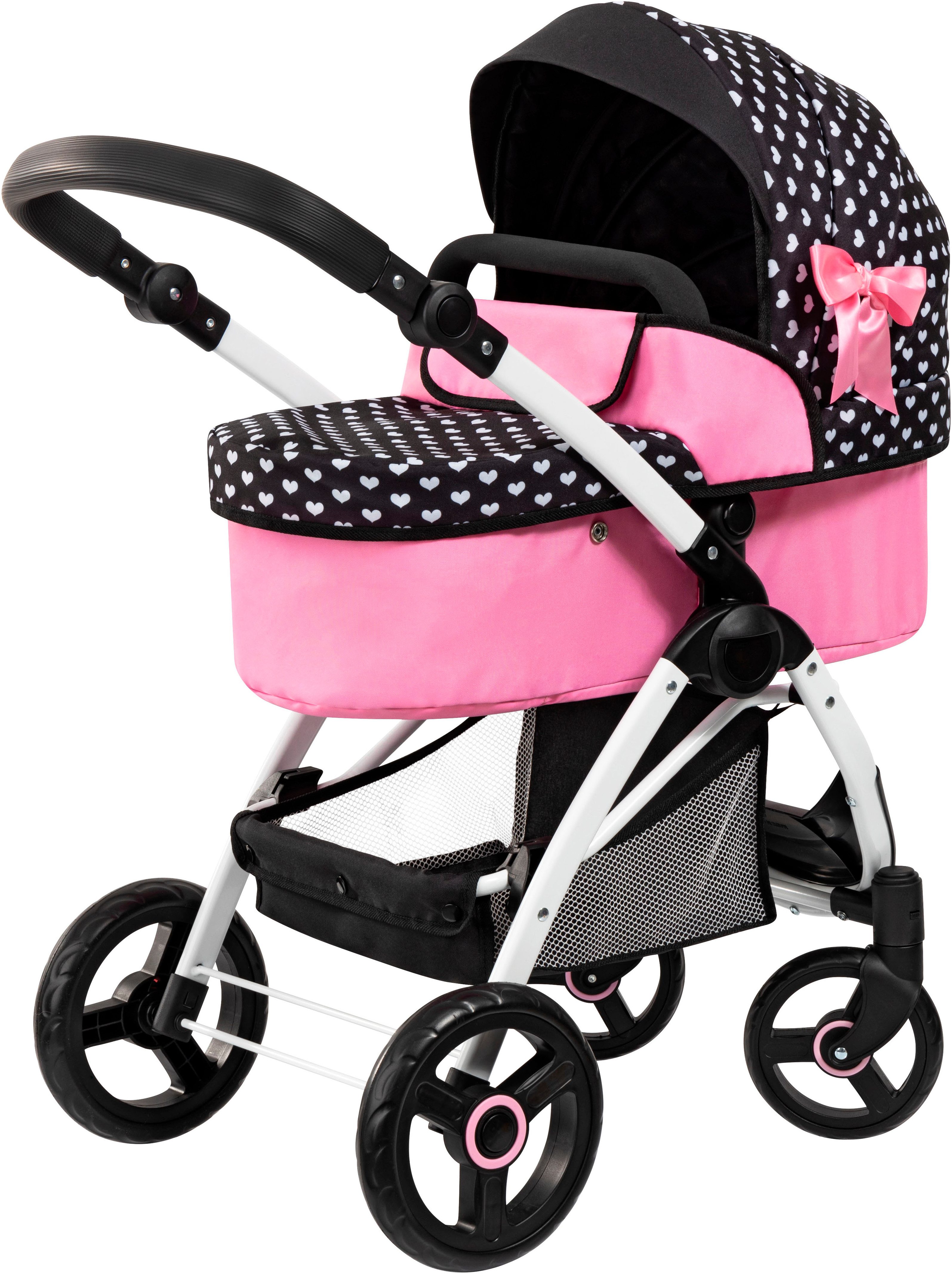 Bayer Combi-poppenwagen City Max zwart