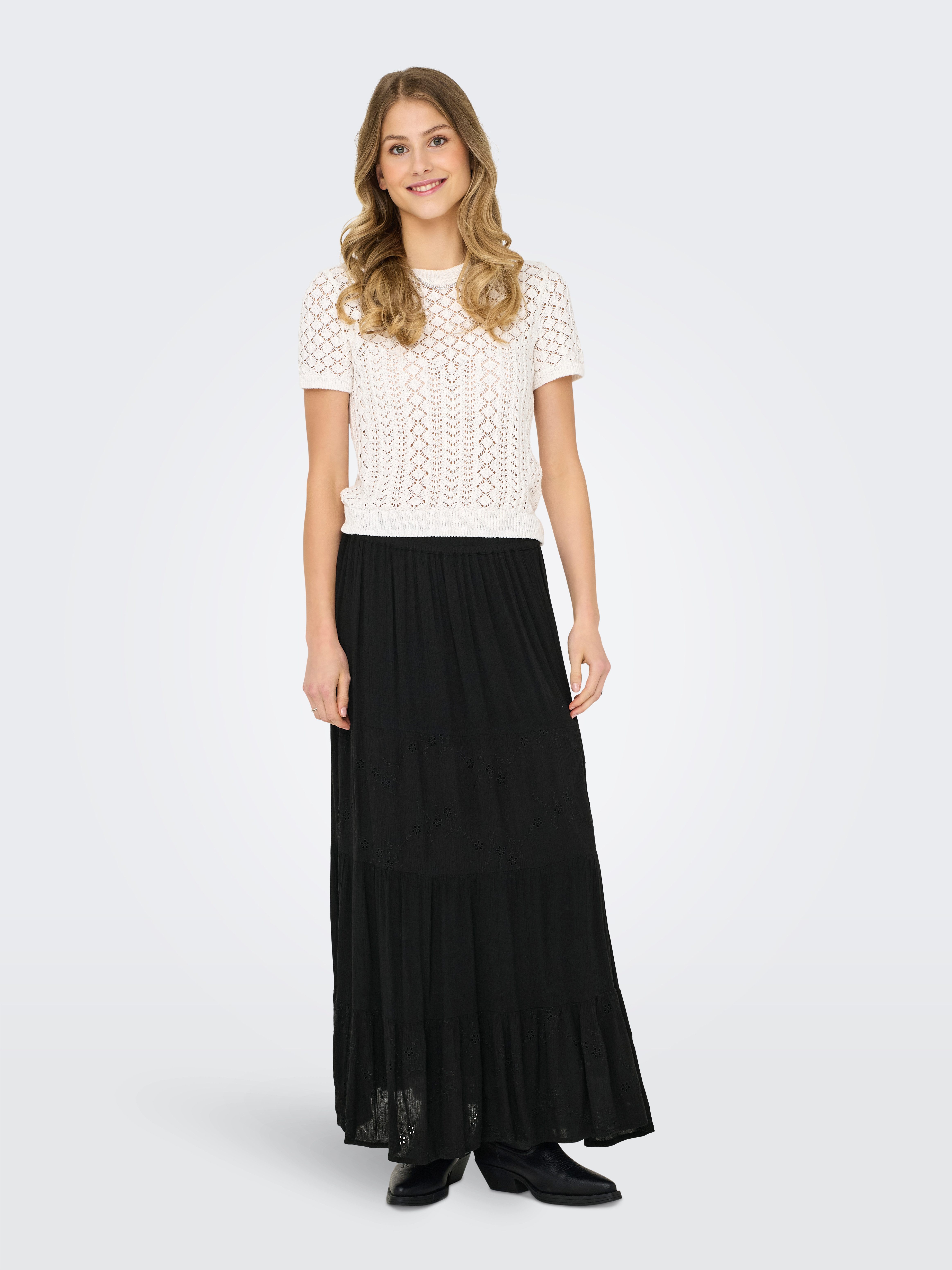 Only Maxirok ONLCHIARA BRODERIE LONG SKIRT PTM