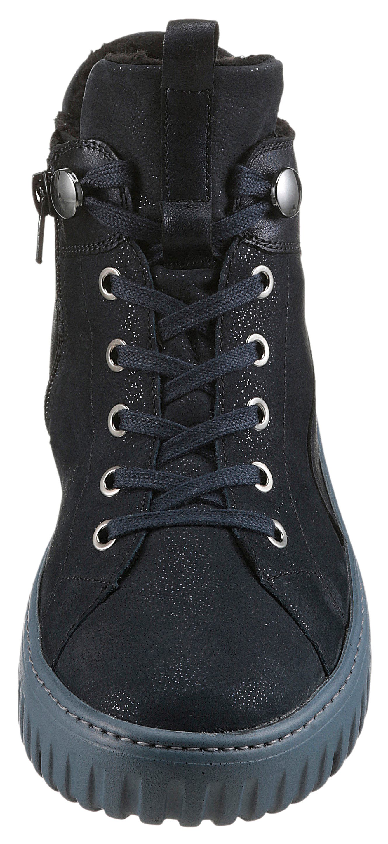Waldläufer Winterlaarzen H-LIVIA , veterschoenen, comfort-enkellaars in comfortabele breedte g (= breed)
