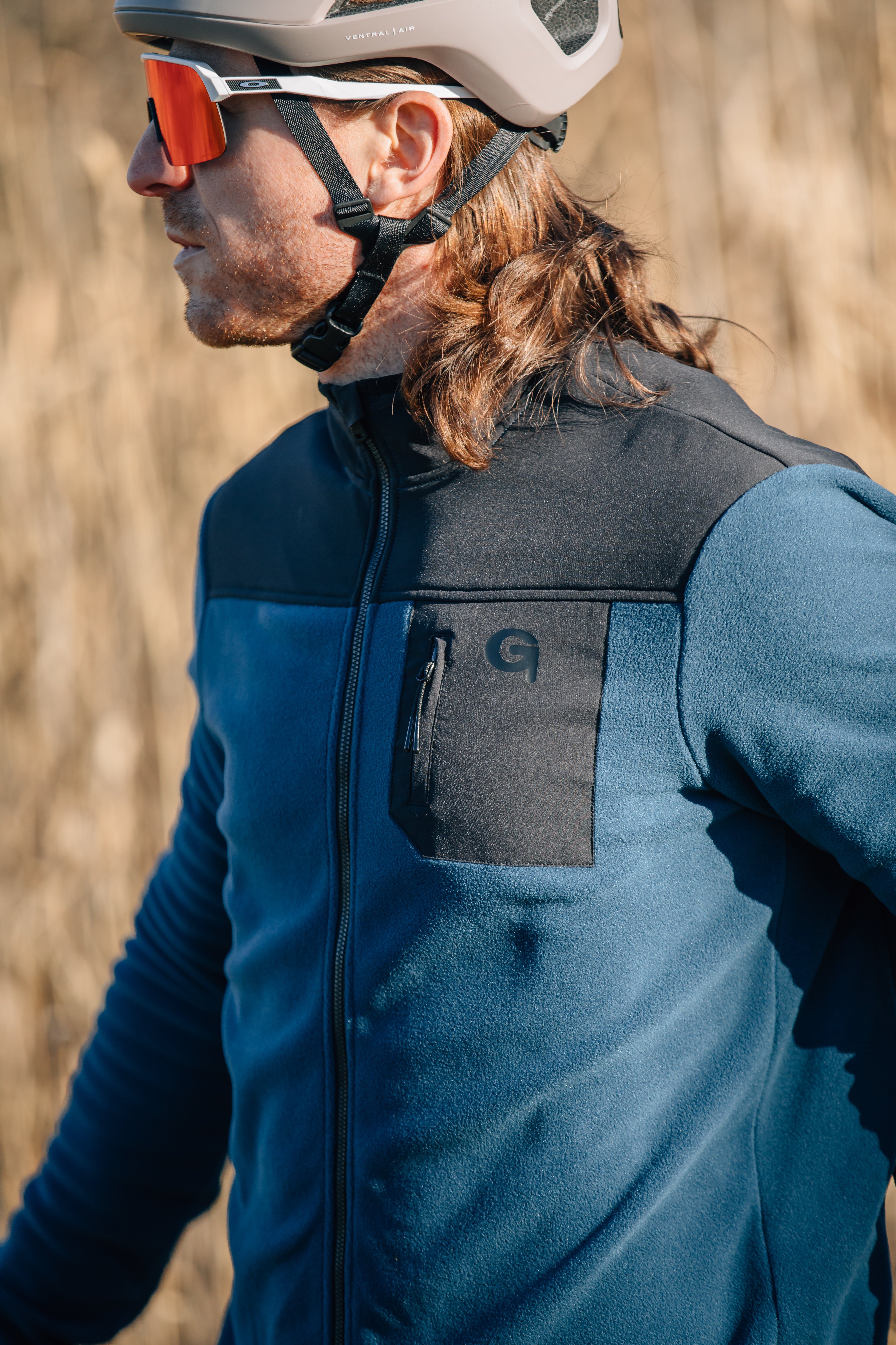 Gonso Fietsshirt Adventure jersey fleece M Heren fietstrui met lange mouwen, zacht fleece-materiaal, full-zip trui