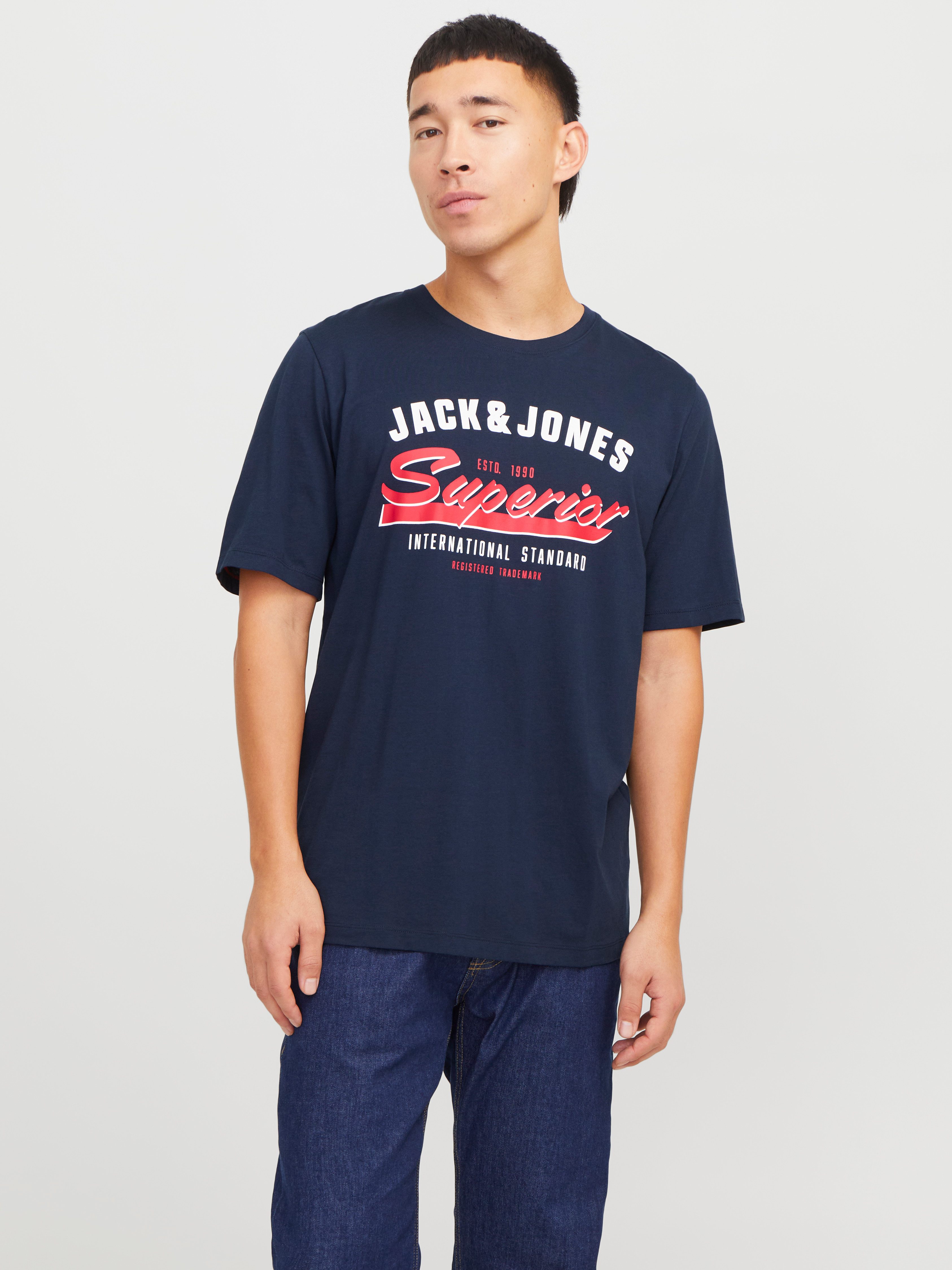 Jack & Jones Shirt met ronde hals JJELOGO TEE SS O-NECK 2 COL SS25 SN