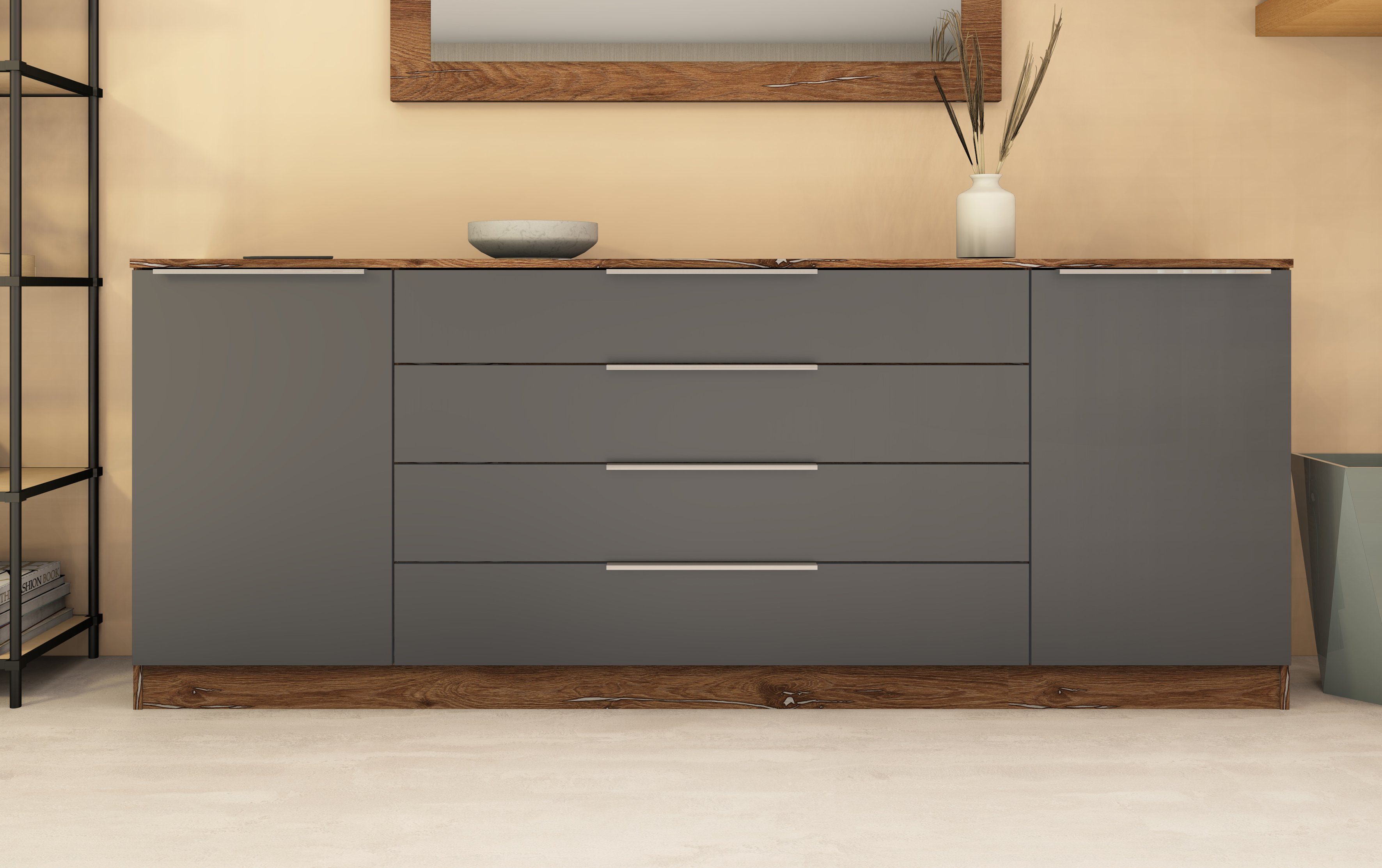 borchardt Möbel Kast Oliva Breedte 200 cm, met 4 lades