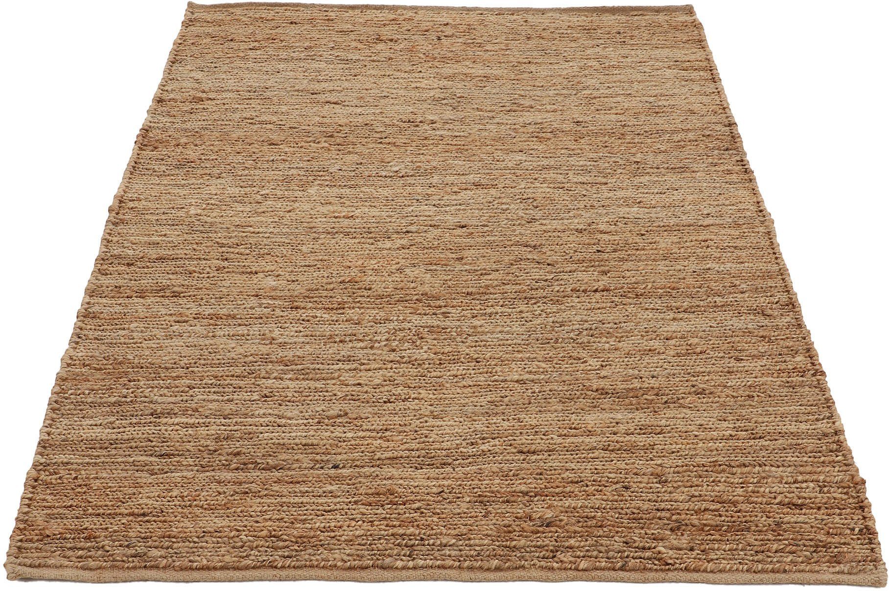 carpetfine Vloerkleed Nala jute tapijt van natuurlijke vezels keerbaar, van 100% jute, in vele maten en modellen, vierkant, rond