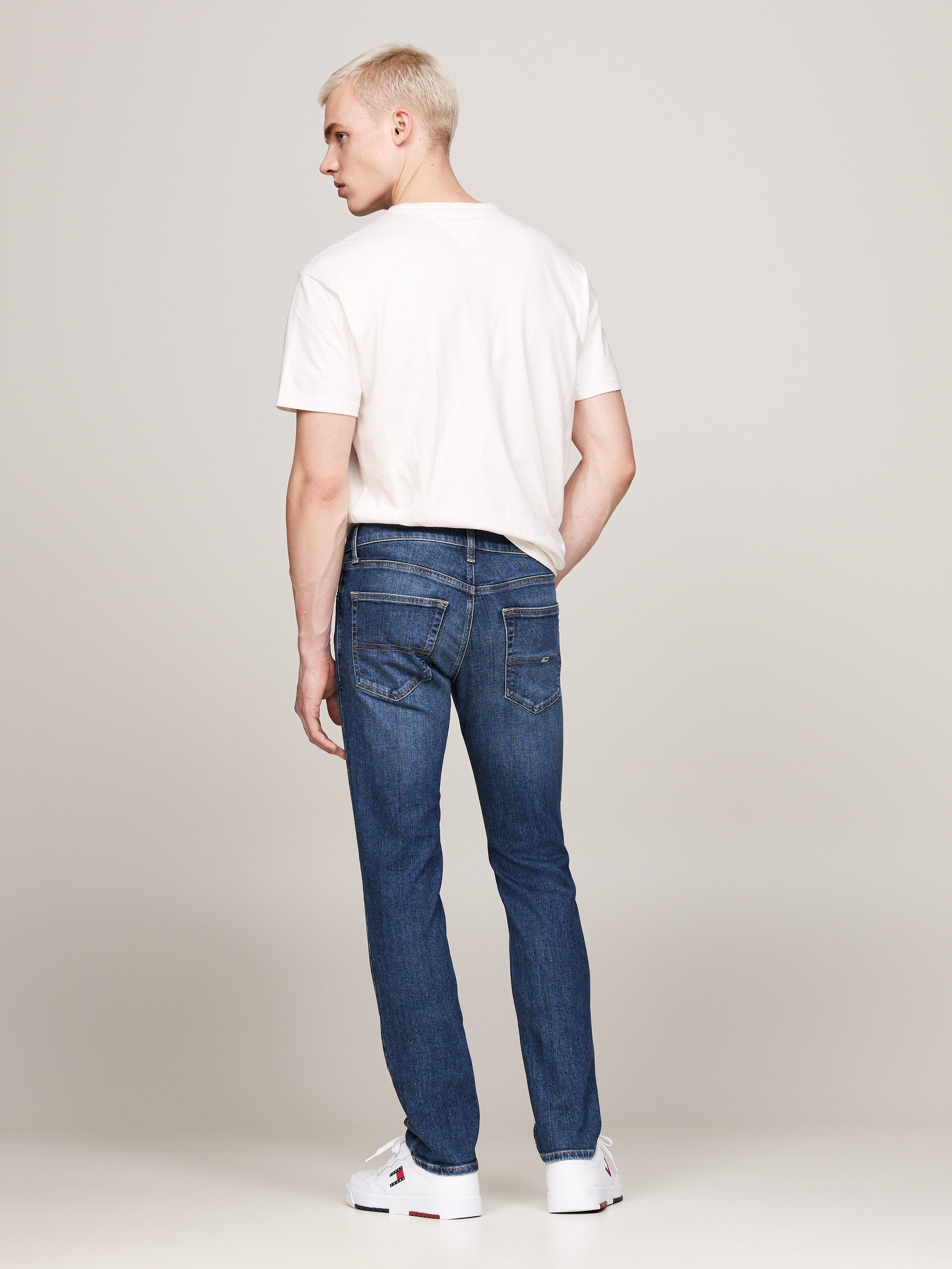 TOMMY JEANS Slim fit jeans SCANTON SLIM met gestempeld logo