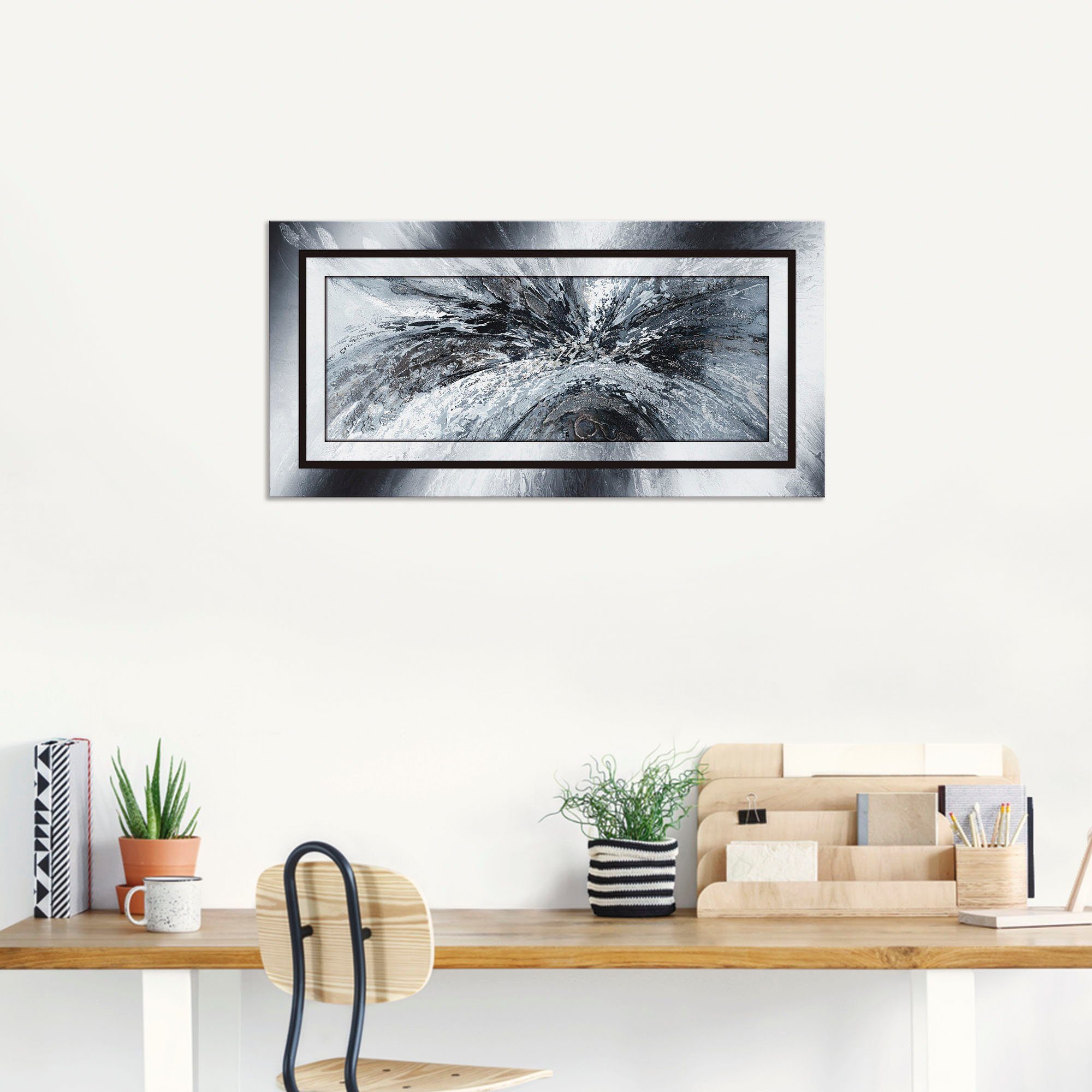 Artland Artprint Zwart - wit Abstract 1 als artprint van aluminium, artprint voor buiten, artprint op linnen, poster in verschillende maten. maten