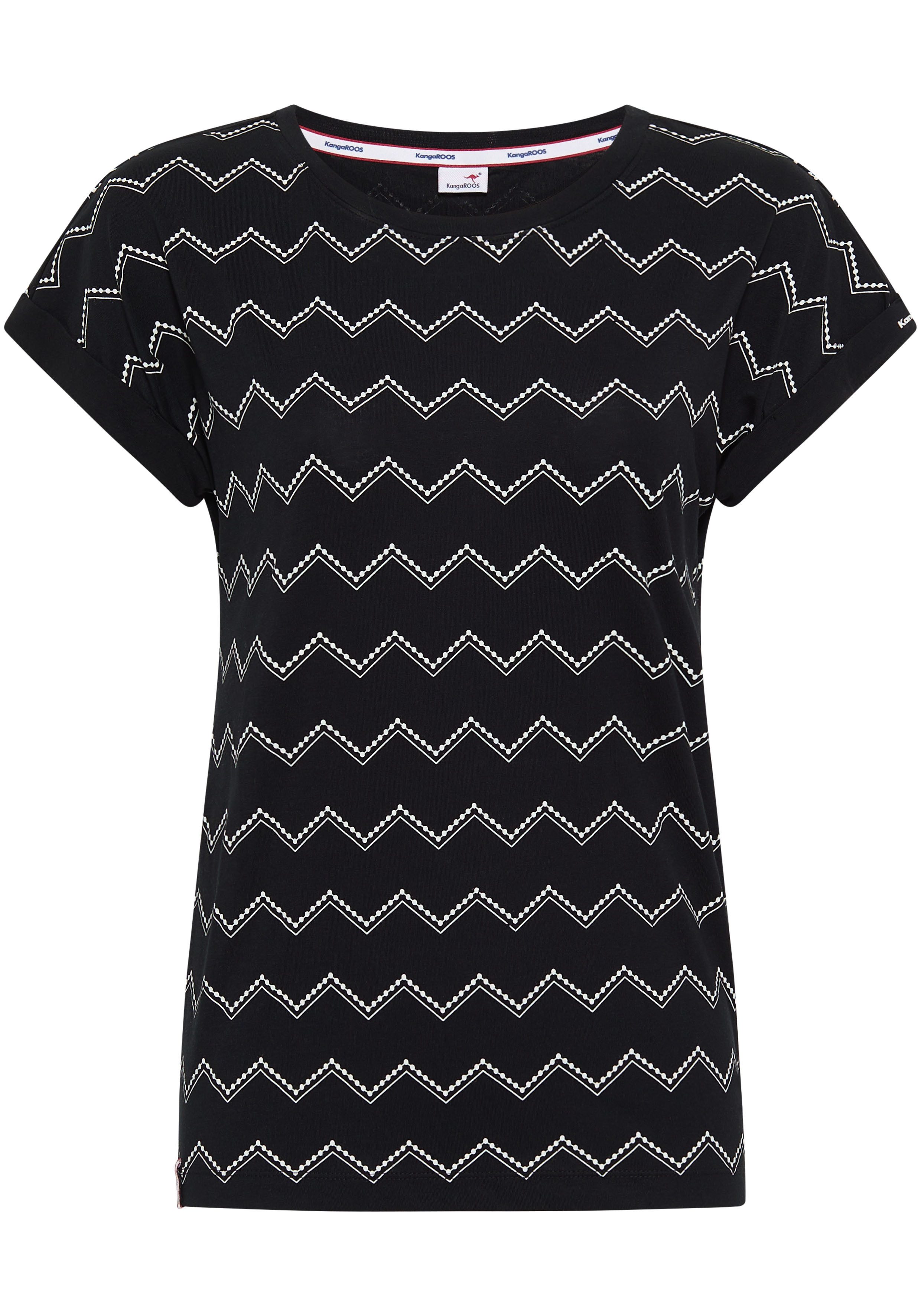 KangaROOS Shirt met korte mouwen met zigzagpatroon