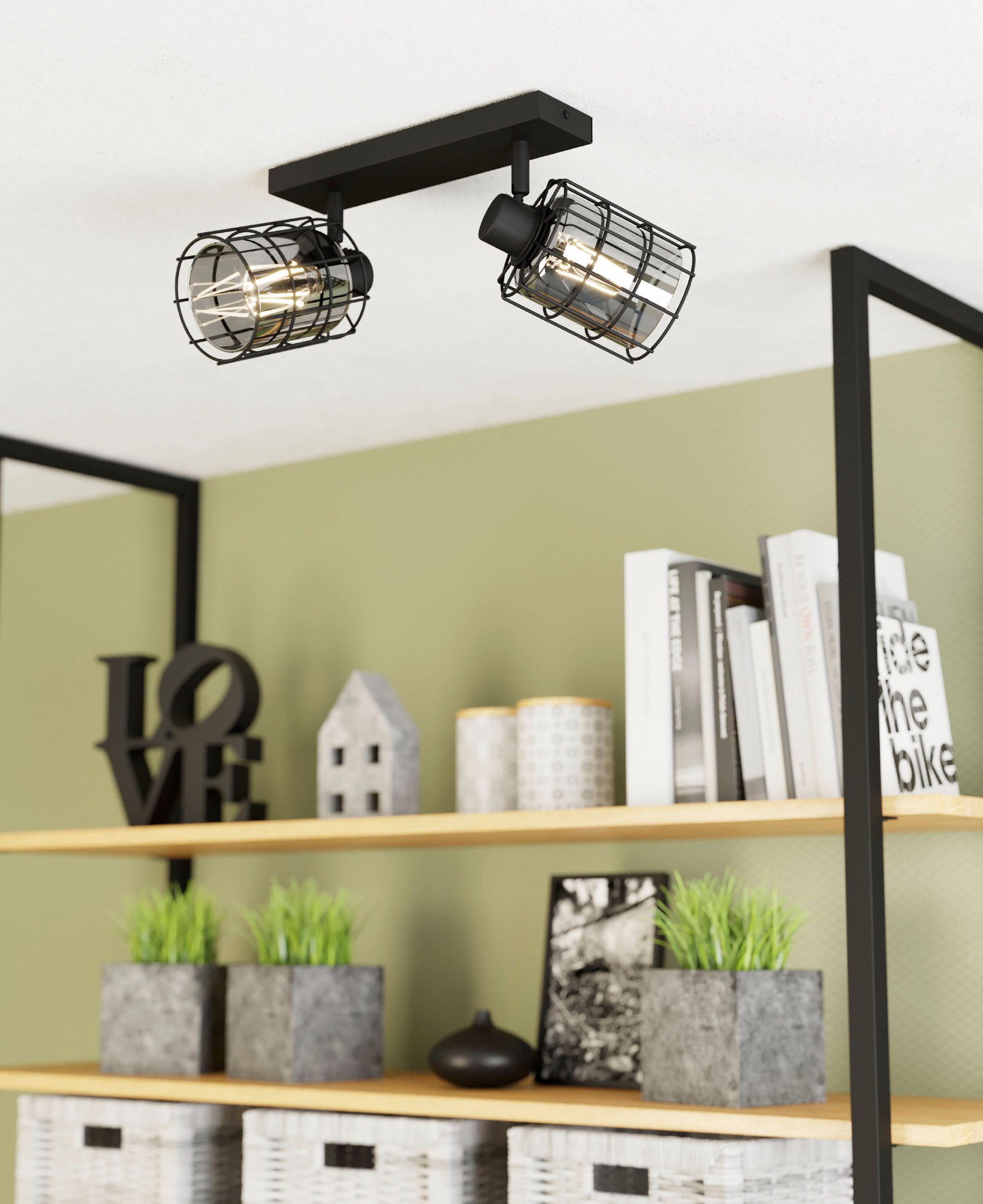 EGLO Plafondspot CONSACA Plafondlamp, industrieel, retro plafondspot, woonkamerlamp (1 stuk)