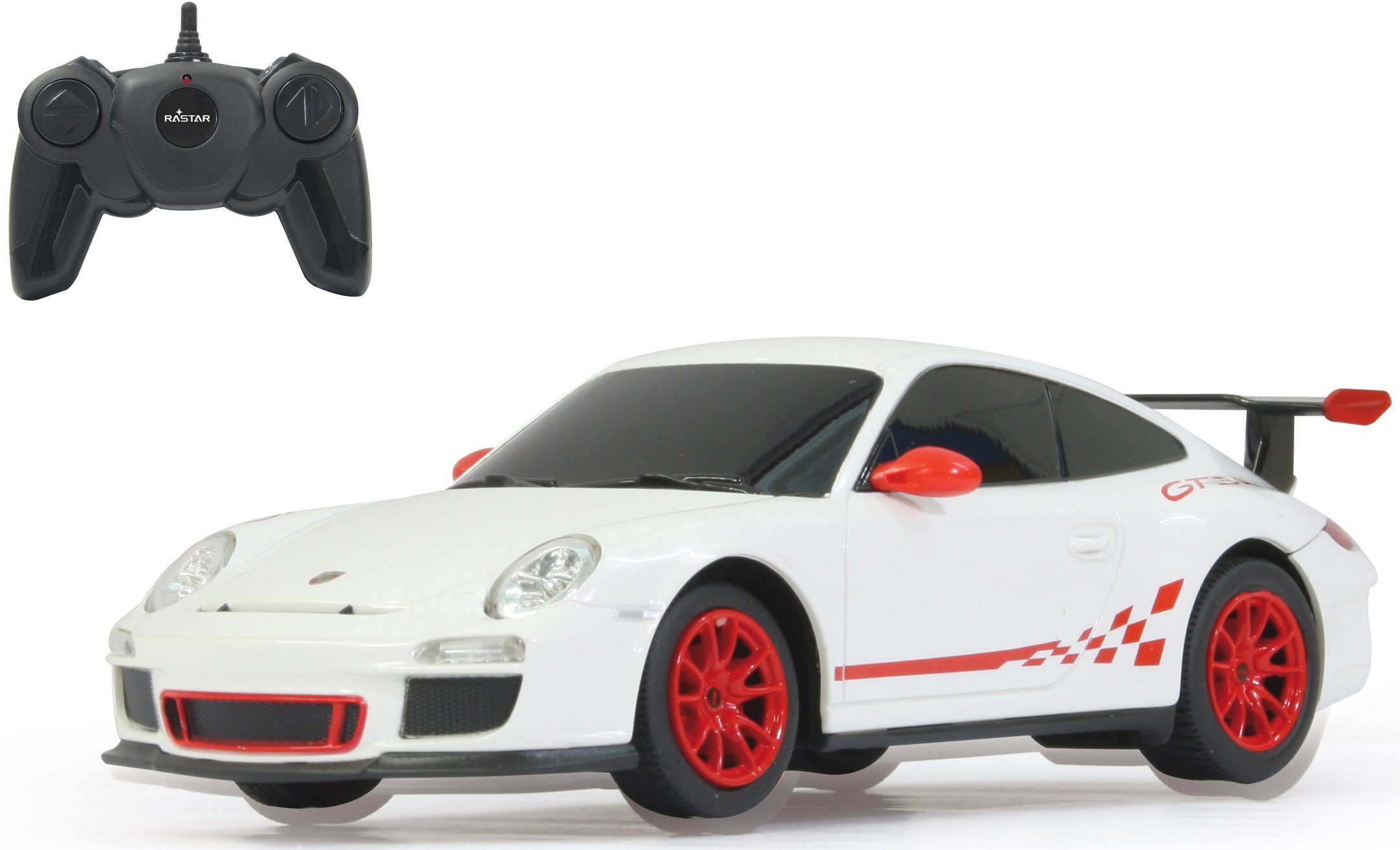 Jamara Radiografisch bestuurbare auto Porsche GT3 1:24 wit