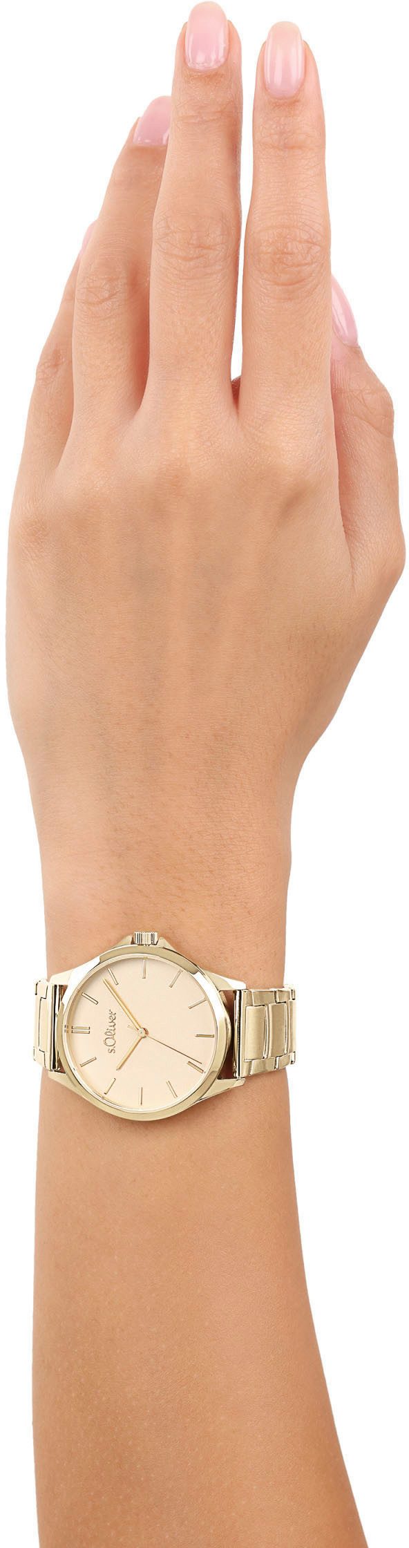 s.Oliver Kwartshorloge Horloge, dameshorloge, stalen band, analoog