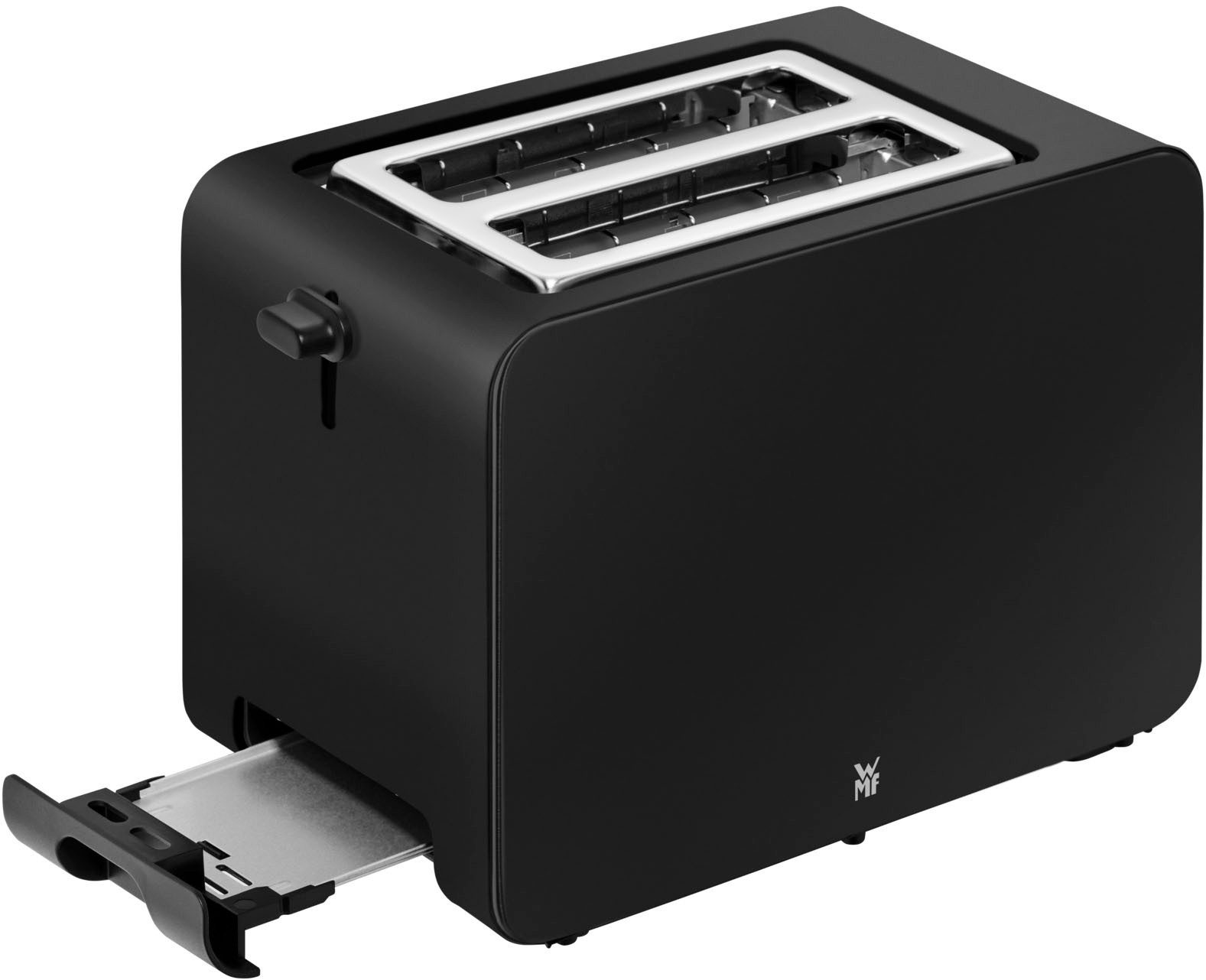 WMF Toaster Stelio Edition Deep Black, 2-sneden broodrooster met broodjesopzetstuk