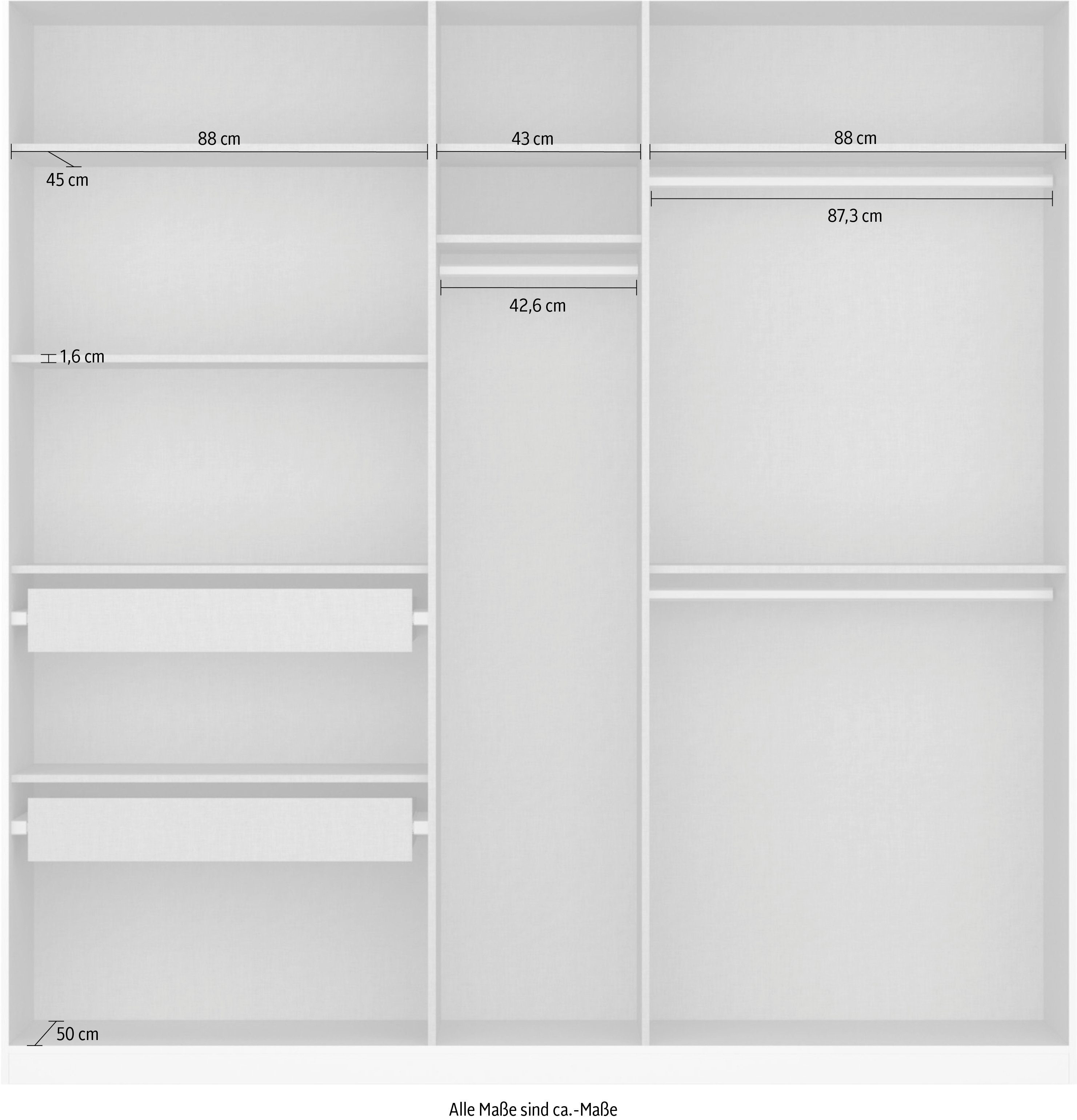 rauch Draaideurkast Kledingkast kast garderobe KOLUNA met hoogwaardige glasfront