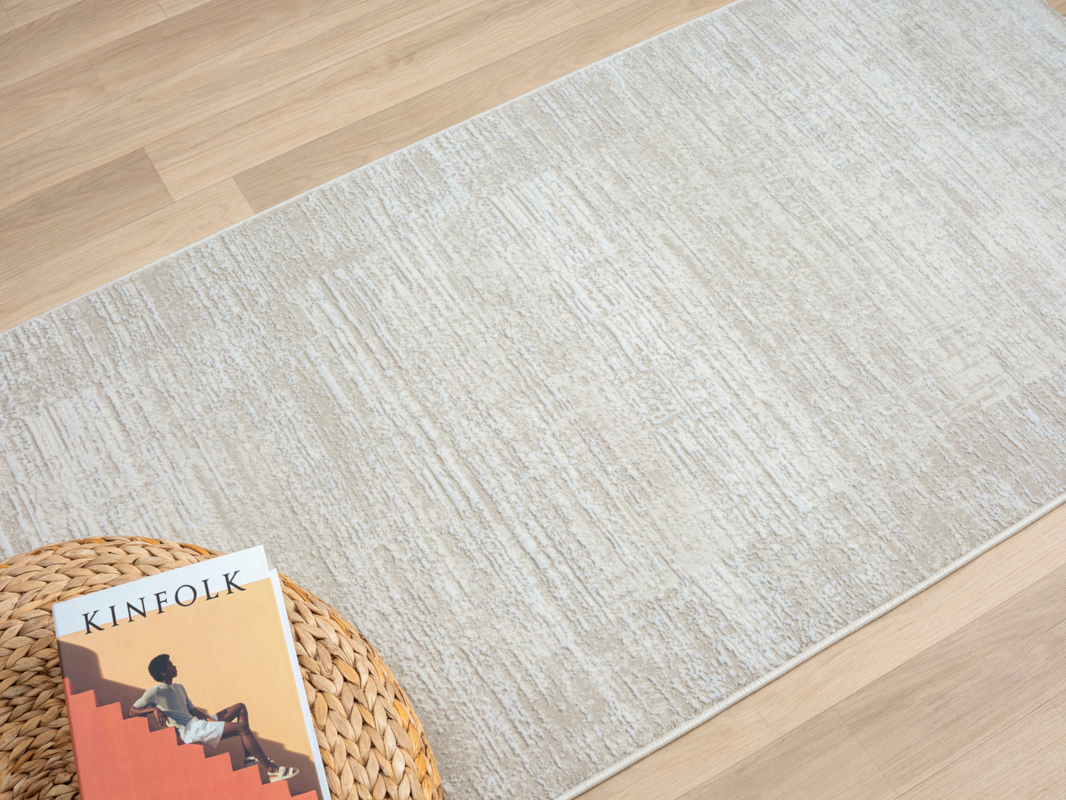 Myflair Möbel & Accessoires Vloerkleed Mijn Hemel, MAGAZIJNOPRUIMING! Kortpolig, Scandi-look, bijzonder zacht door microvezel, met franjes