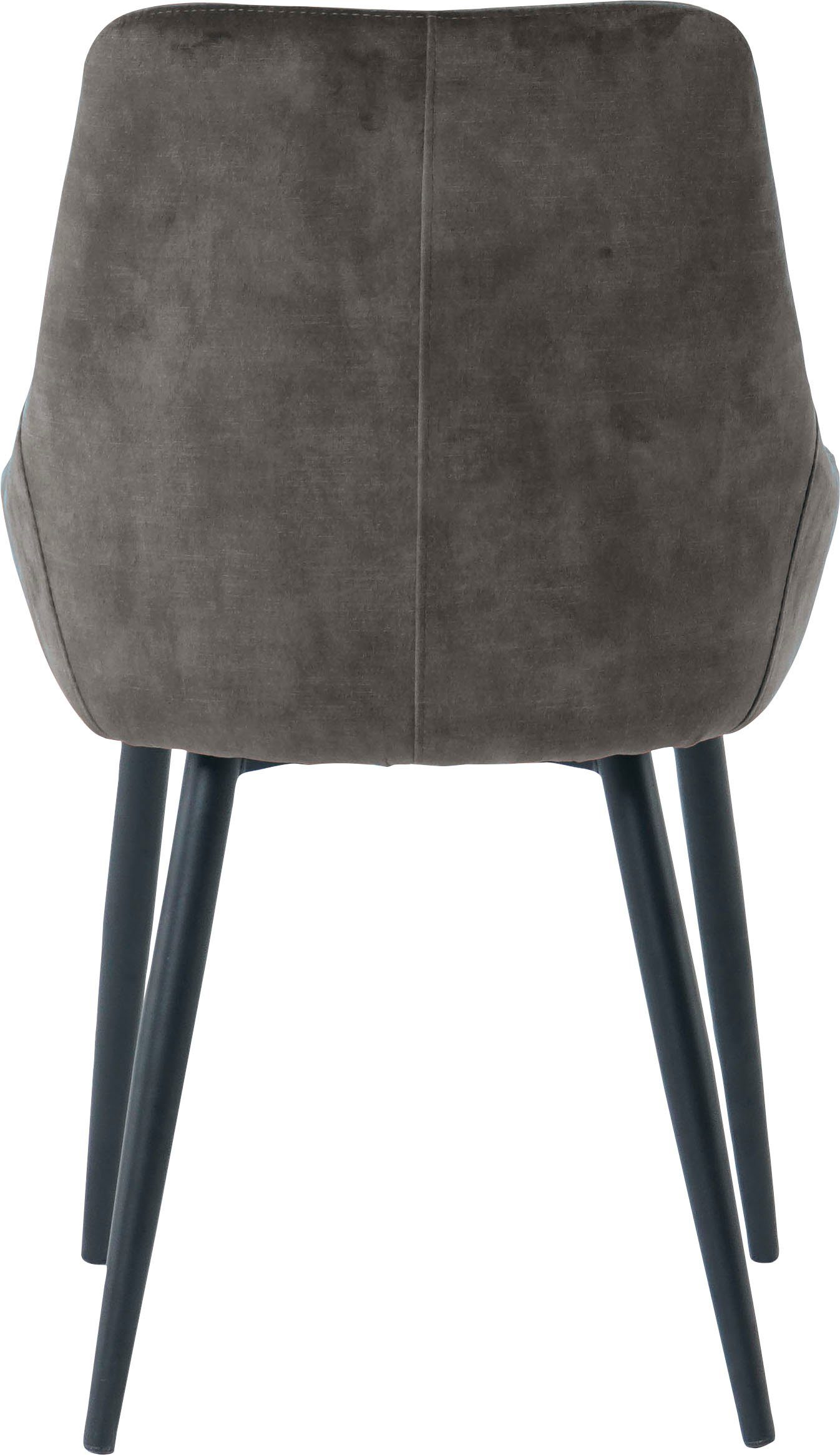 SIT Stoel glamoureuze bekleding in fluwelige look (set, 2 stuks)