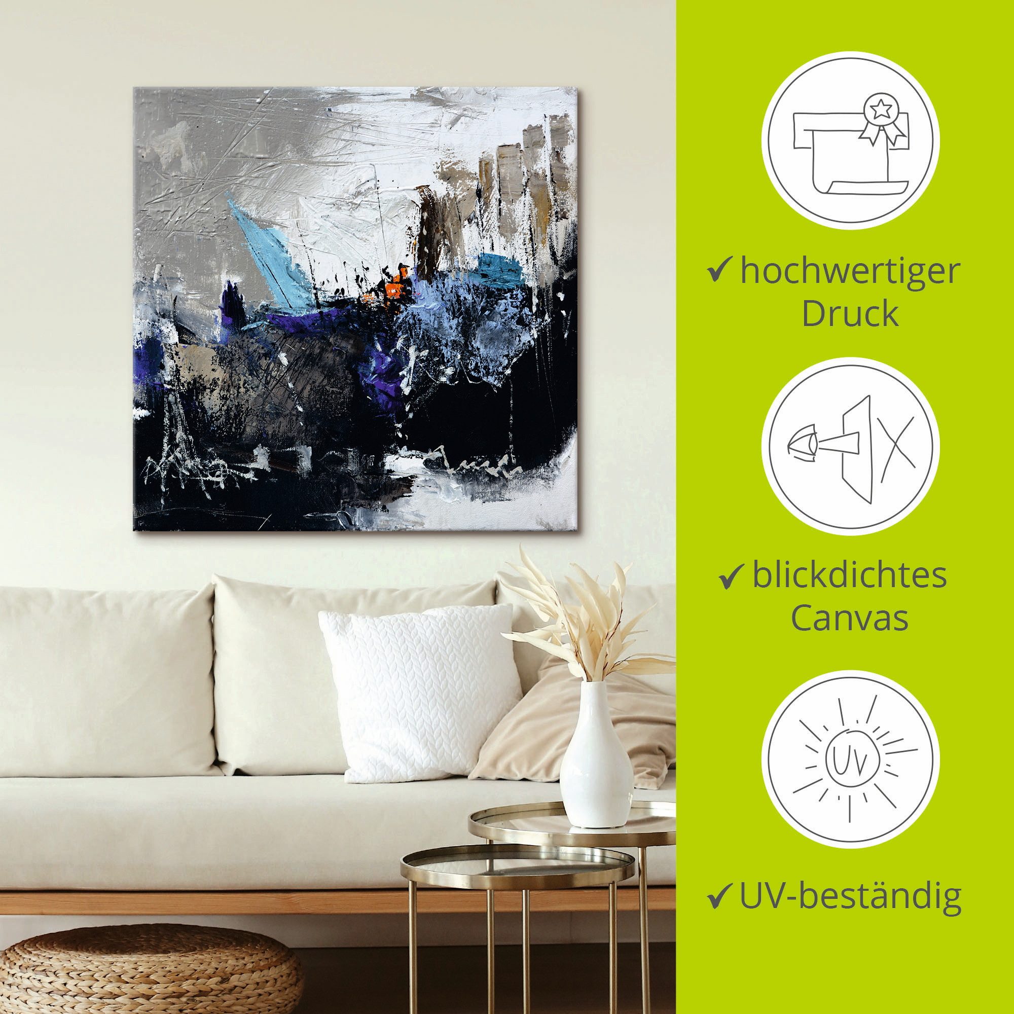 Artland Artprint Abstract II als artprint op linnen in verschillende maten