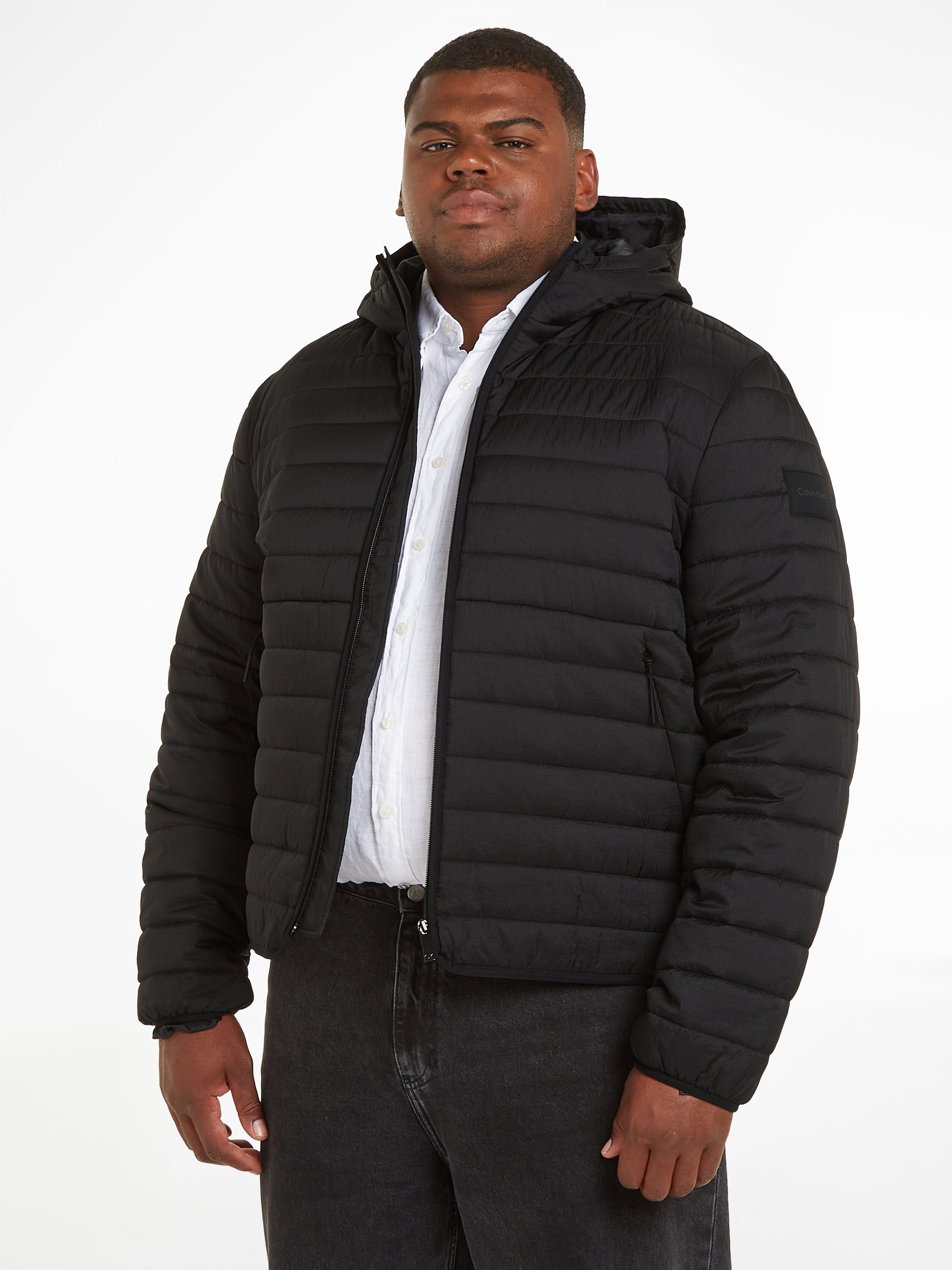 Calvin Klein Gewatteerde jas BT_QUILTED CRINKLE JACKET HOOD heren winterjassen maat XXXL zwart