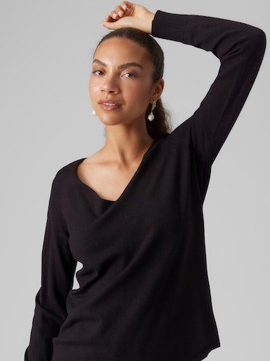 Vero Moda Trui met V-hals VMHAPPINESS LS V-NECK PULLOVER GA BOO